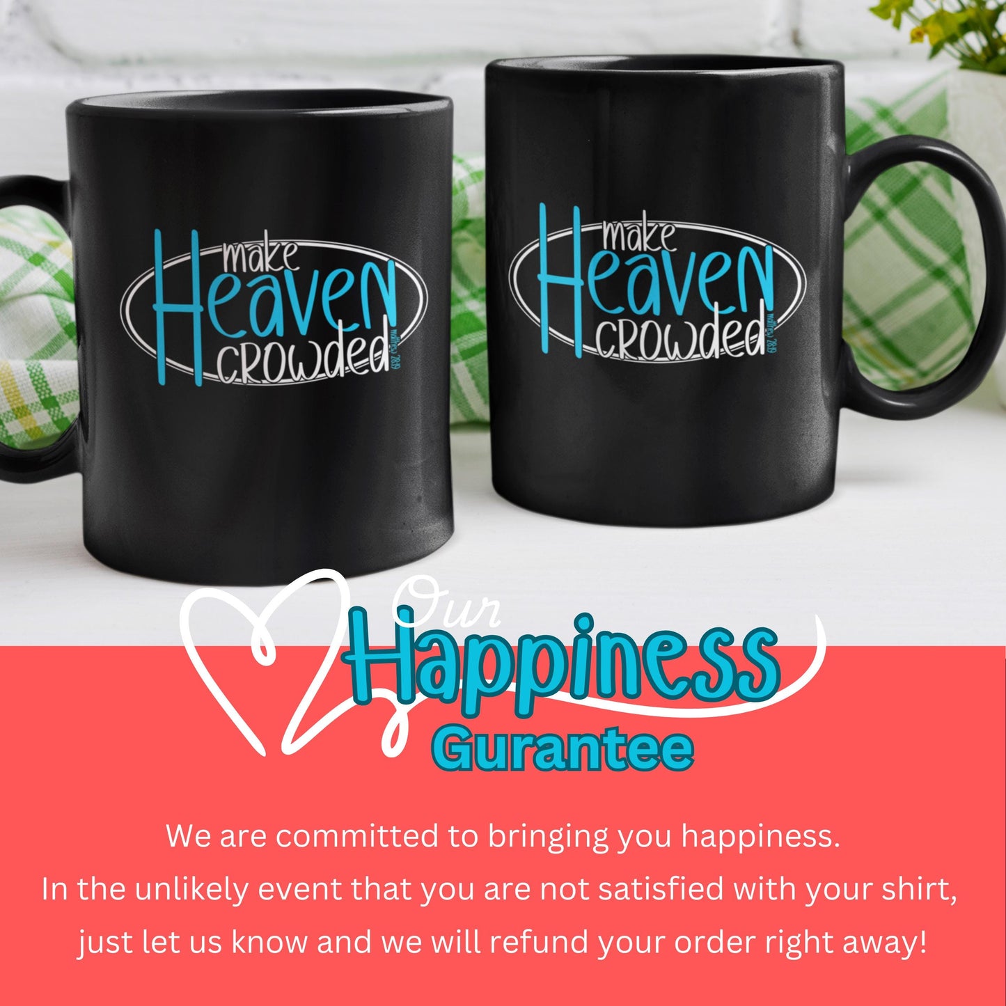 Make Heaven Crowded Christian Coffee Mug from Lewey's Merch