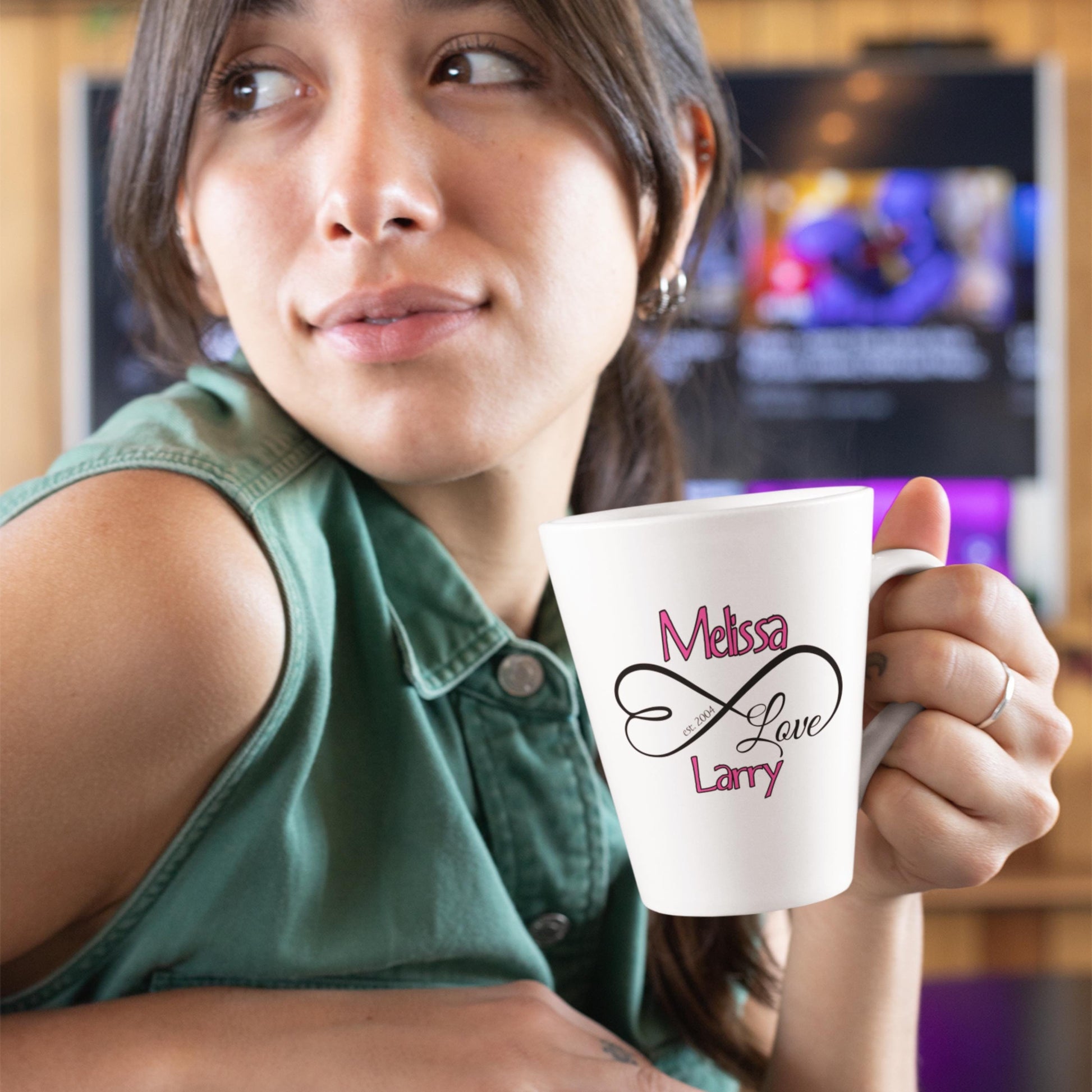 Personalized Infinity Love Anniversary Mug from Lewey's Merch