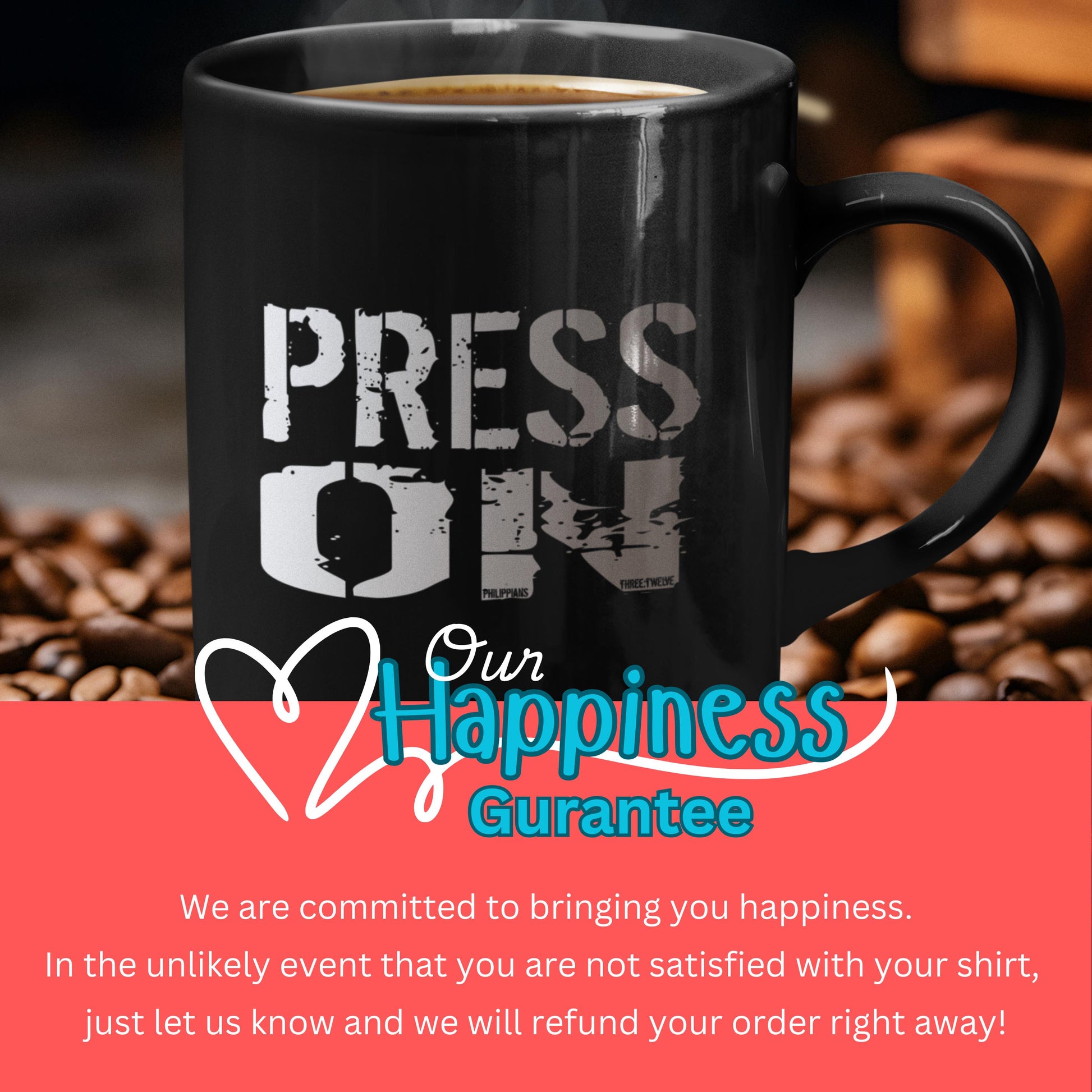 Press On Philippians 3:14 Christian Mug from Lewey's Merch