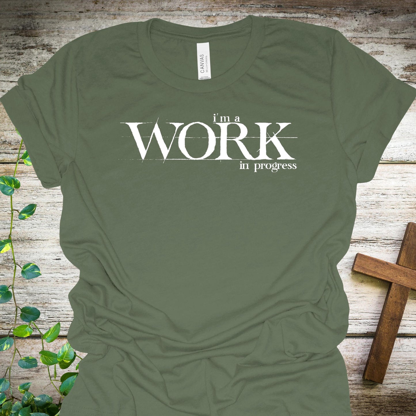 Work in Progress Christian T-Shirt from Lewey’s Merch