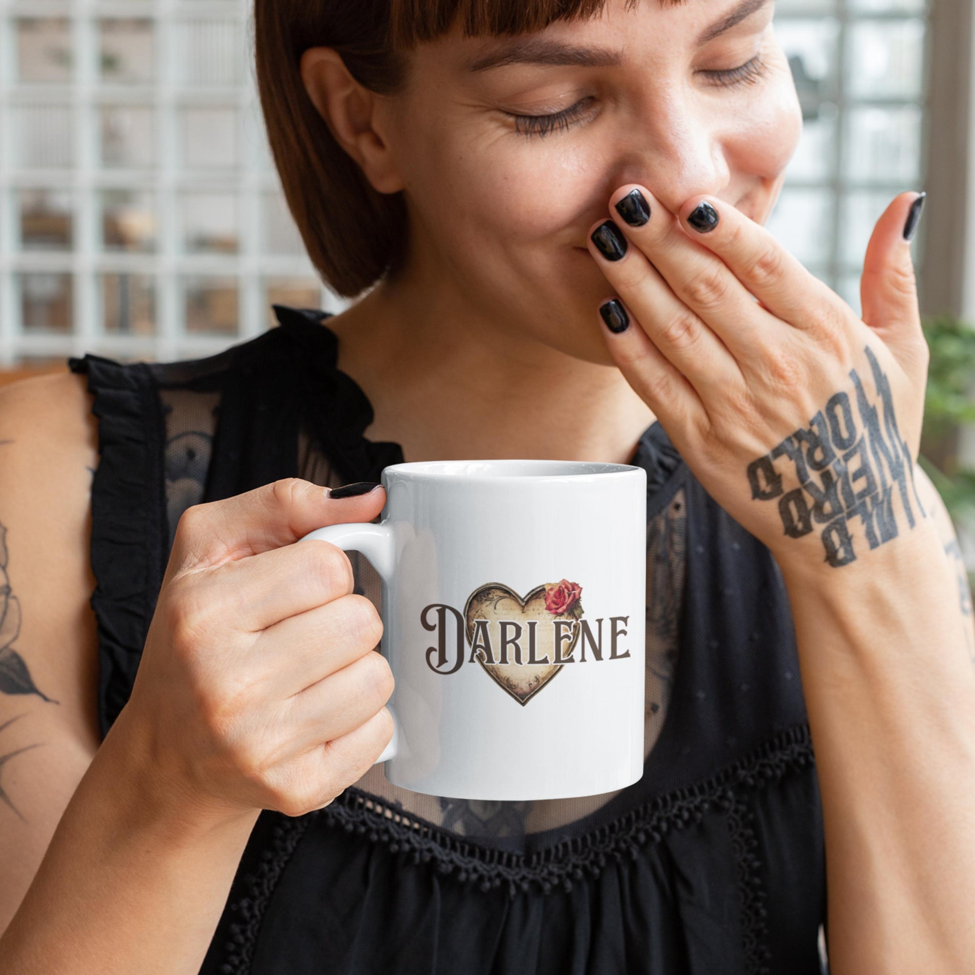 Personalized Initial and Name Coffee Mug from Lewey's Merch
