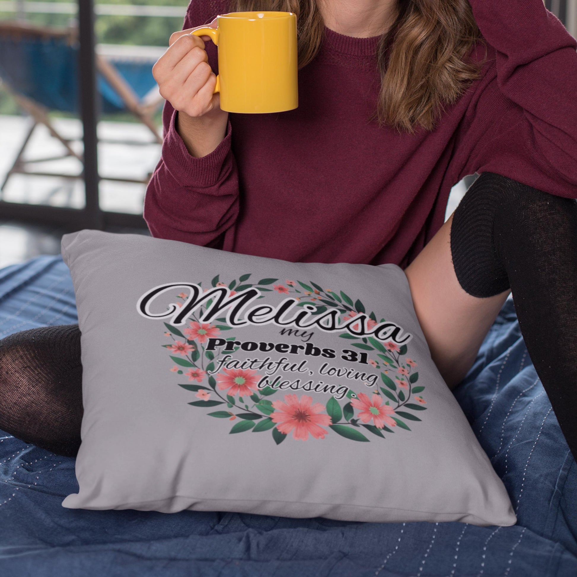 Inspirational Proverbs 31 Woman Pillow from Lewey's Merch