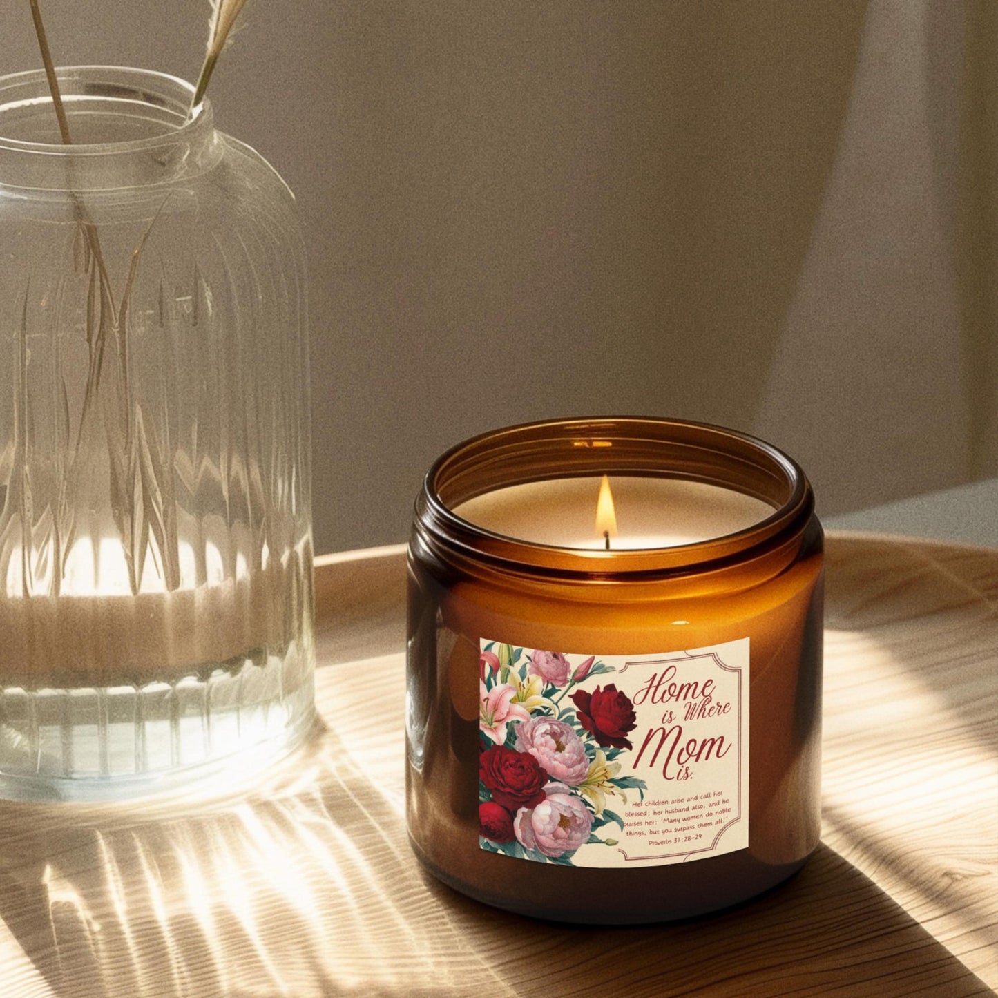 Home Is Where Mom Is Christian Candle from Lewey's Merch