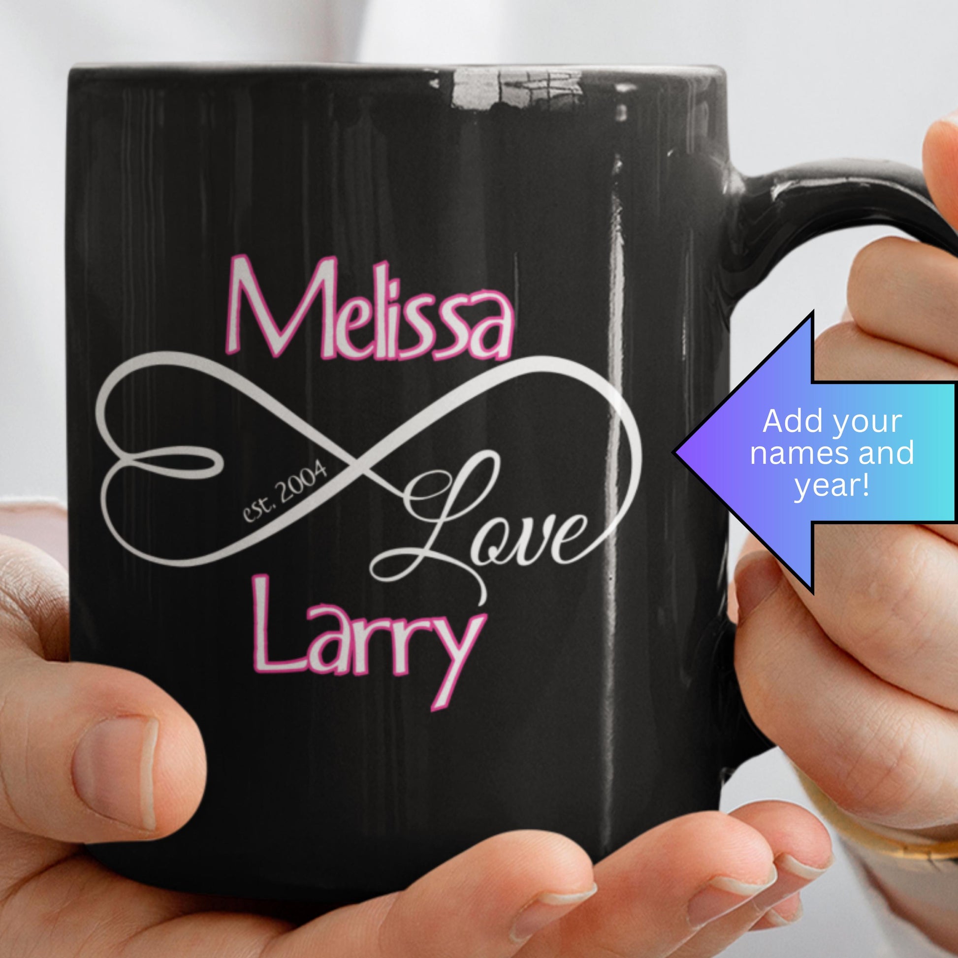 Custom Infinity Symbol Coffee Mug from Lewey's Merch