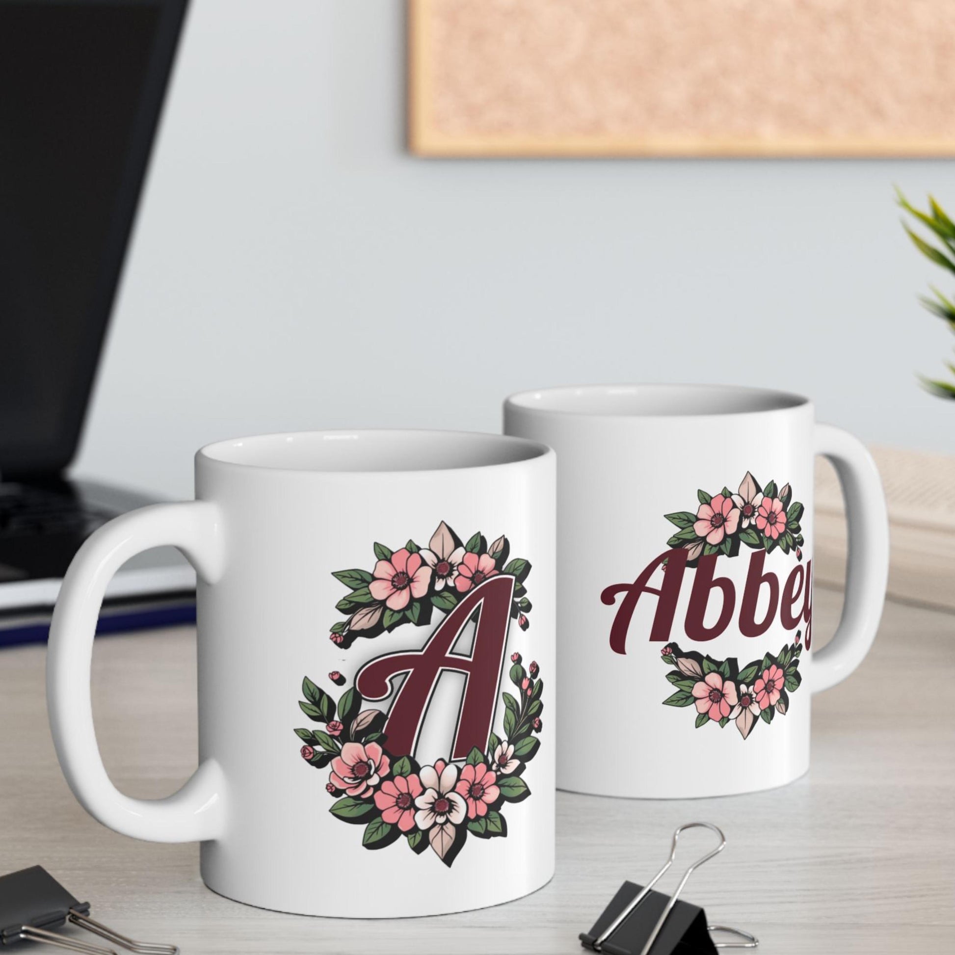 Personalized Monogram Ceramic Mug for Her from Lewey's Merch
