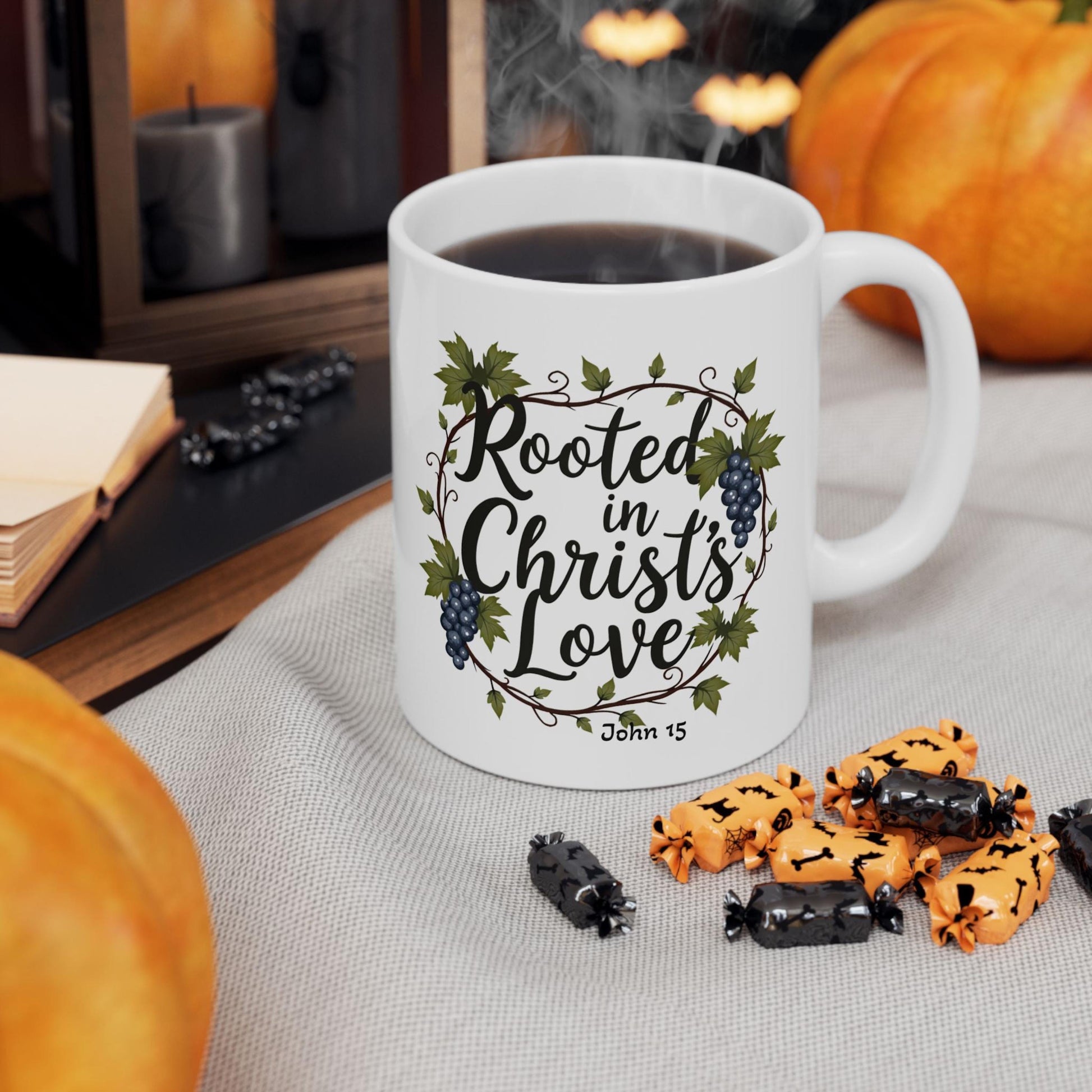 Rooted in Christ's Love Christian Mug from Lewey's Merch