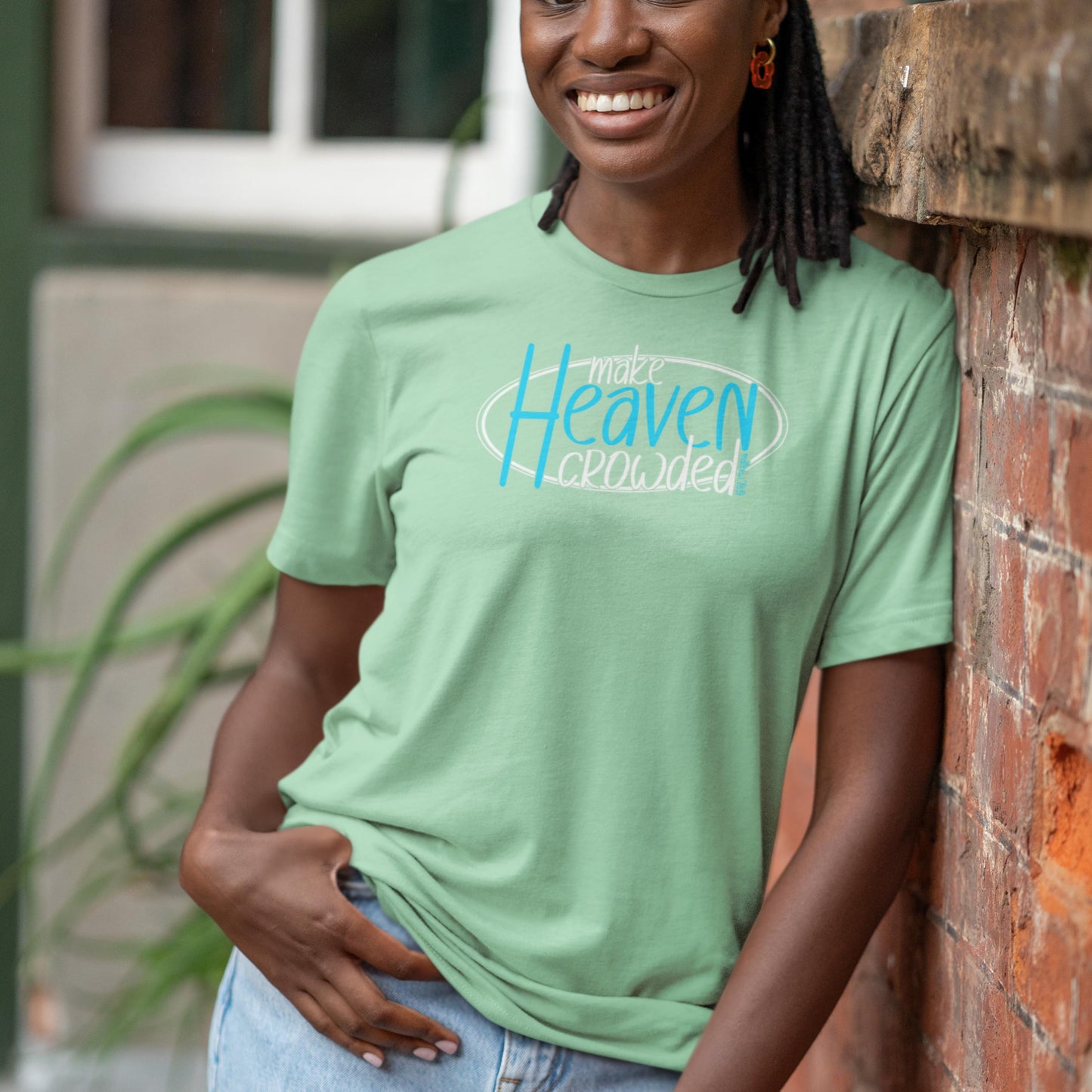 Make Heaven Crowded Bella Canvas Christian T-shirt from Lewey’s Merch