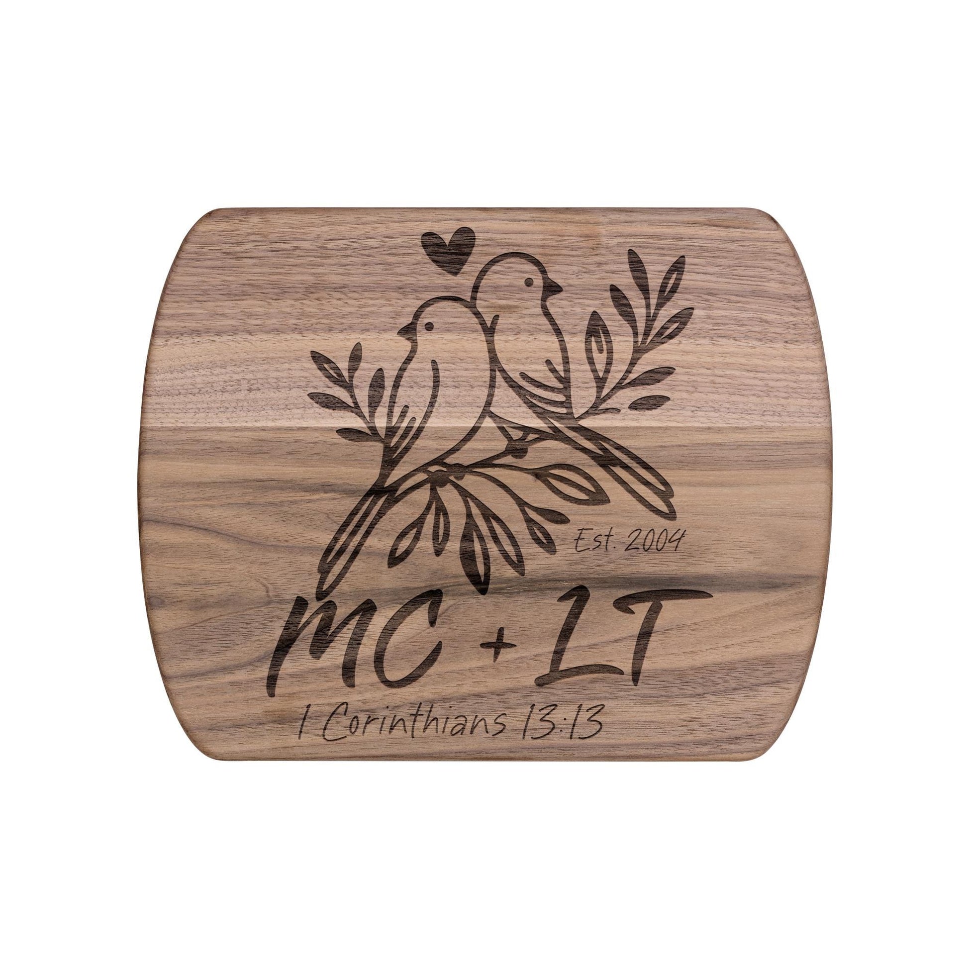 Love Birds Personalized Cutting Board from Lewey's Merch