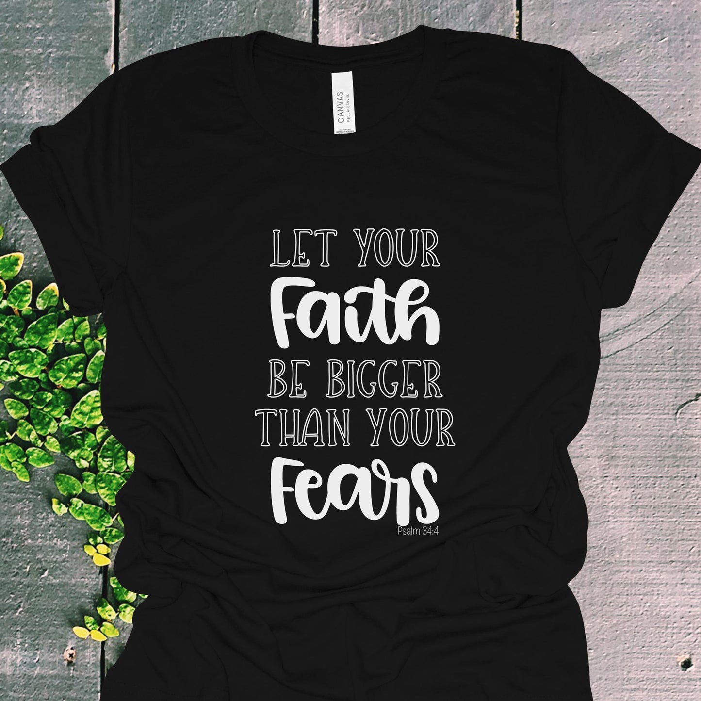 Faith Over Fears Christian Graphic Tee from Lewey’s Merch