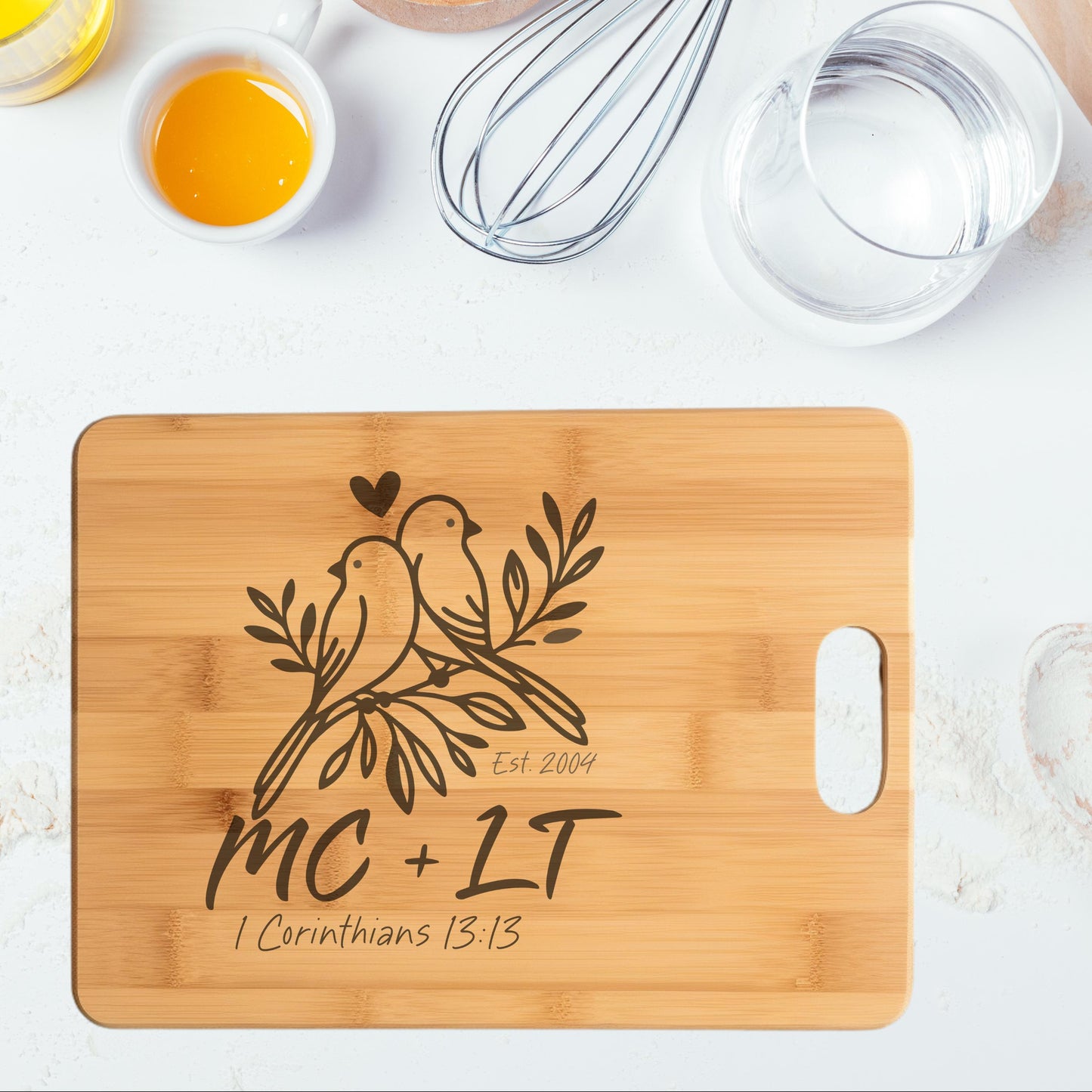 Love Birds Custom Kitchen Cutting Board from Lewey's Merch