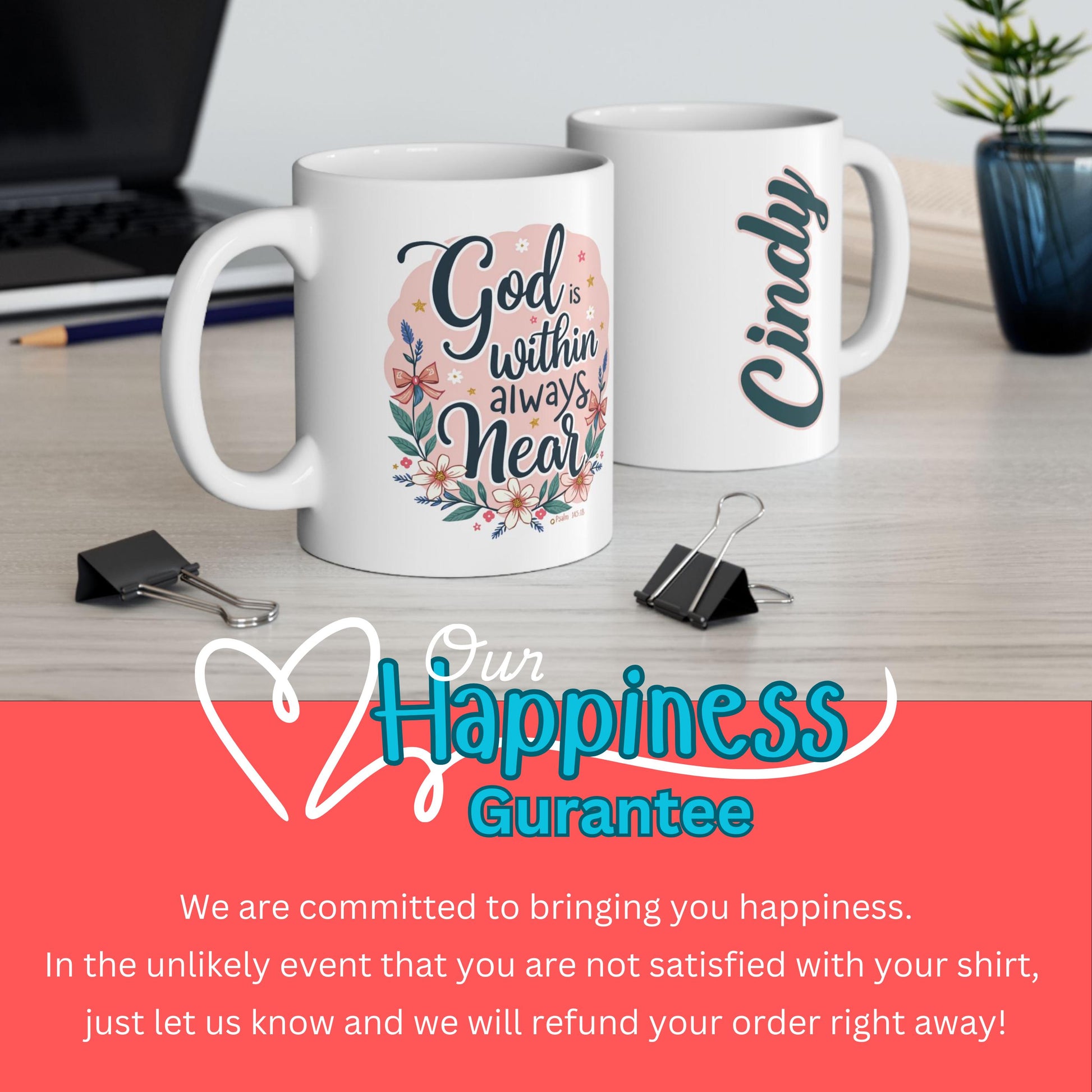 Personalized God Is Within Christian Mug from Lewey's Merch