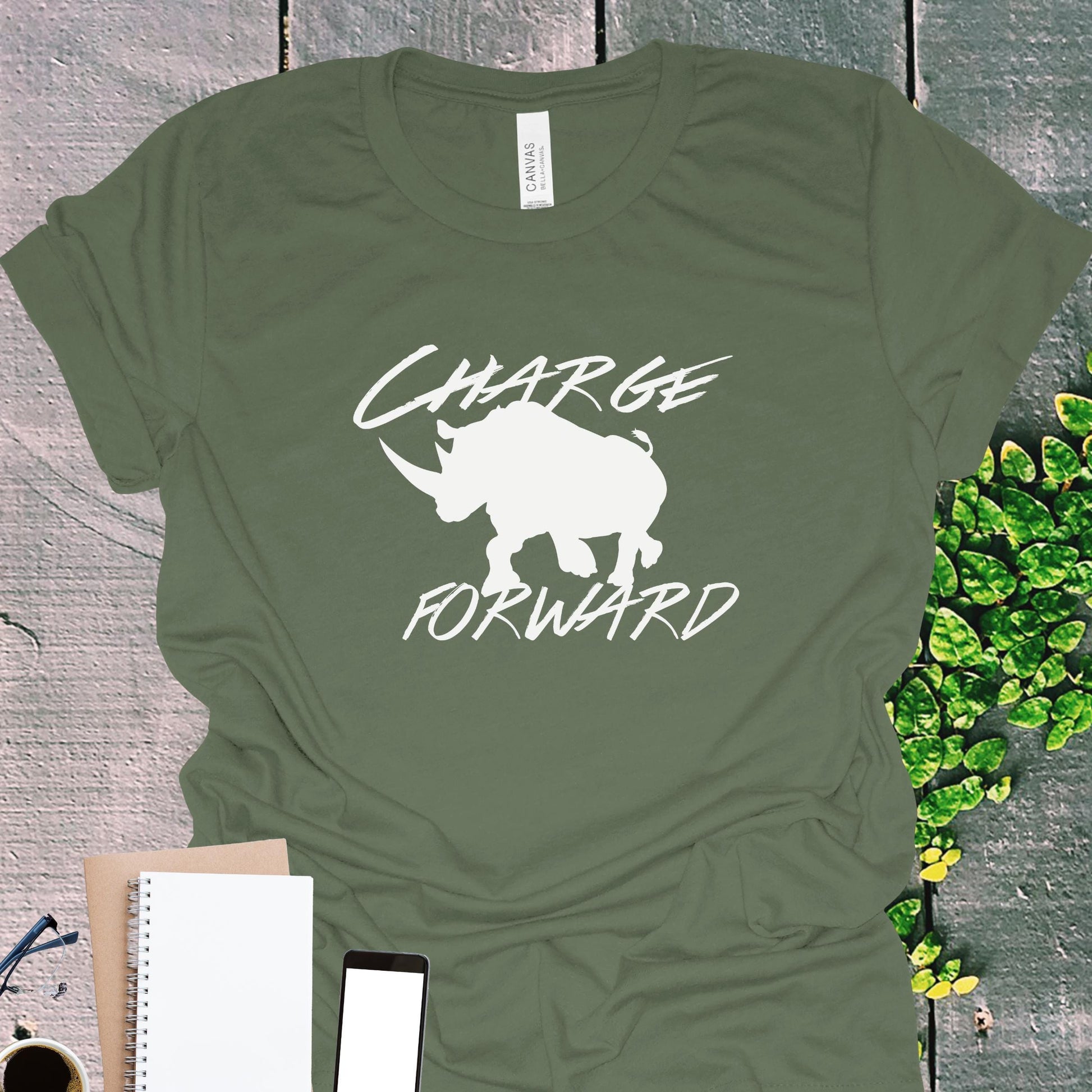 Rhino Charge Strength Graphic T-Shirt from Lewey's Merch