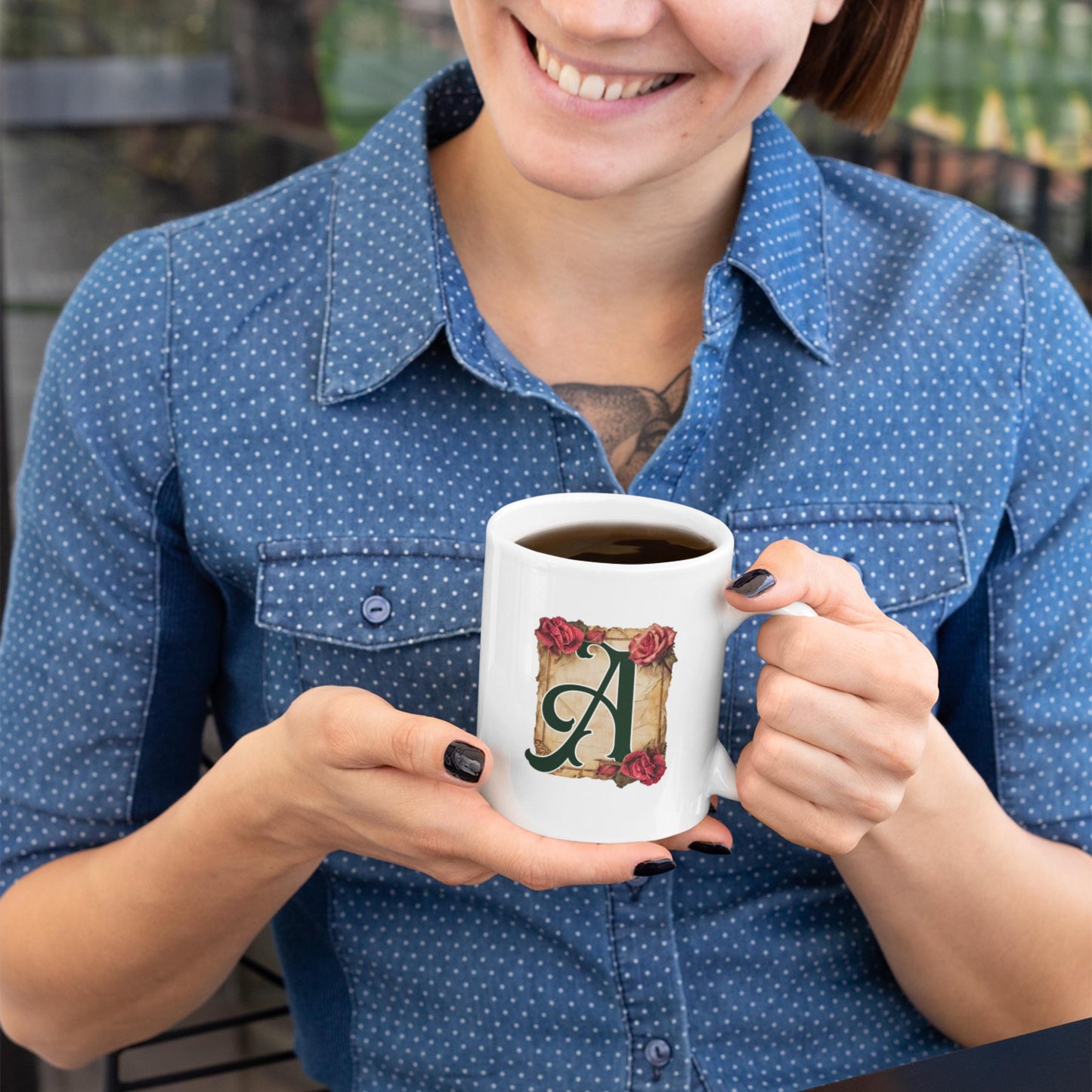 Personalized Initial and Name Coffee Mug from Lewey's Merch