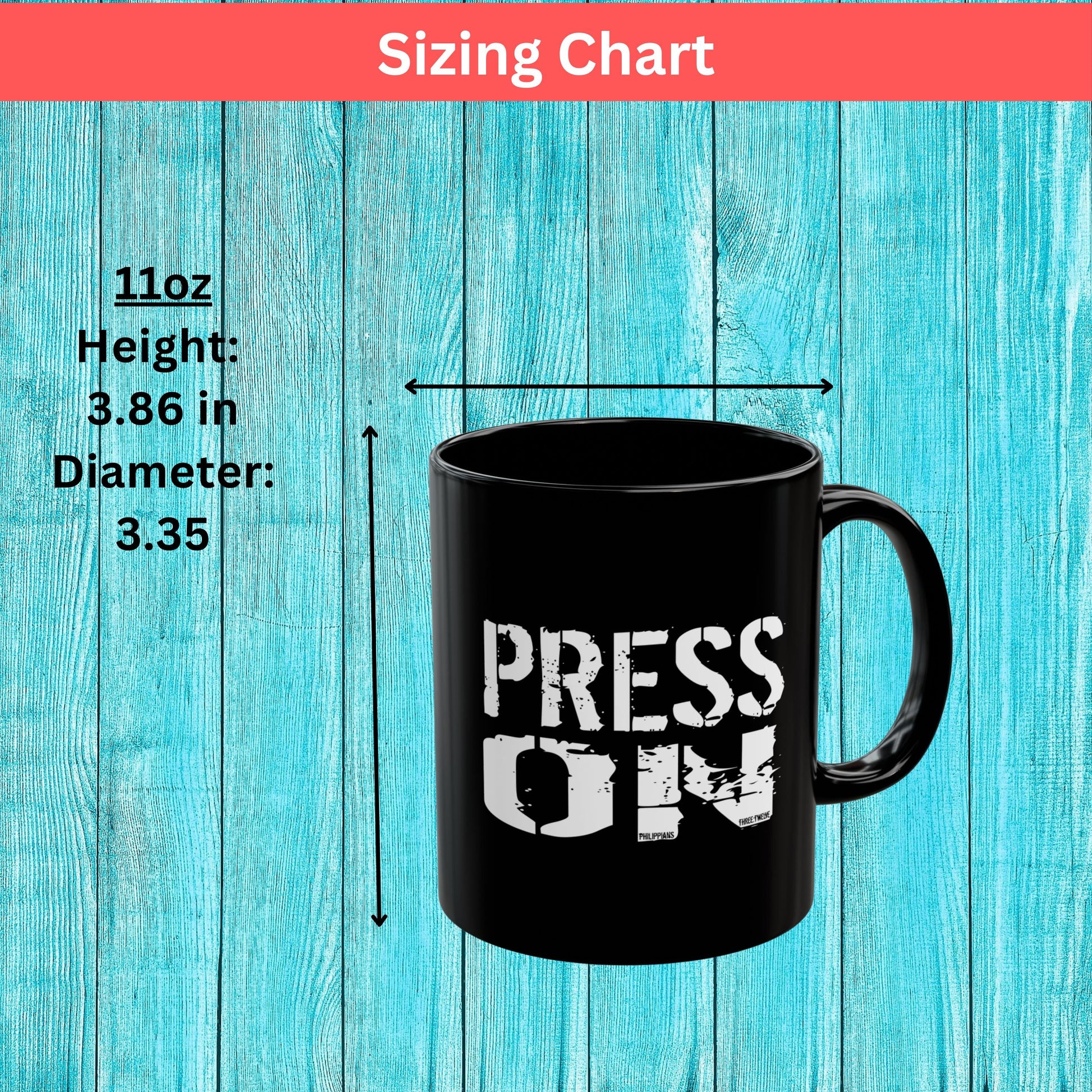 Press On Philippians 3:14 Christian Mug from Lewey's Merch