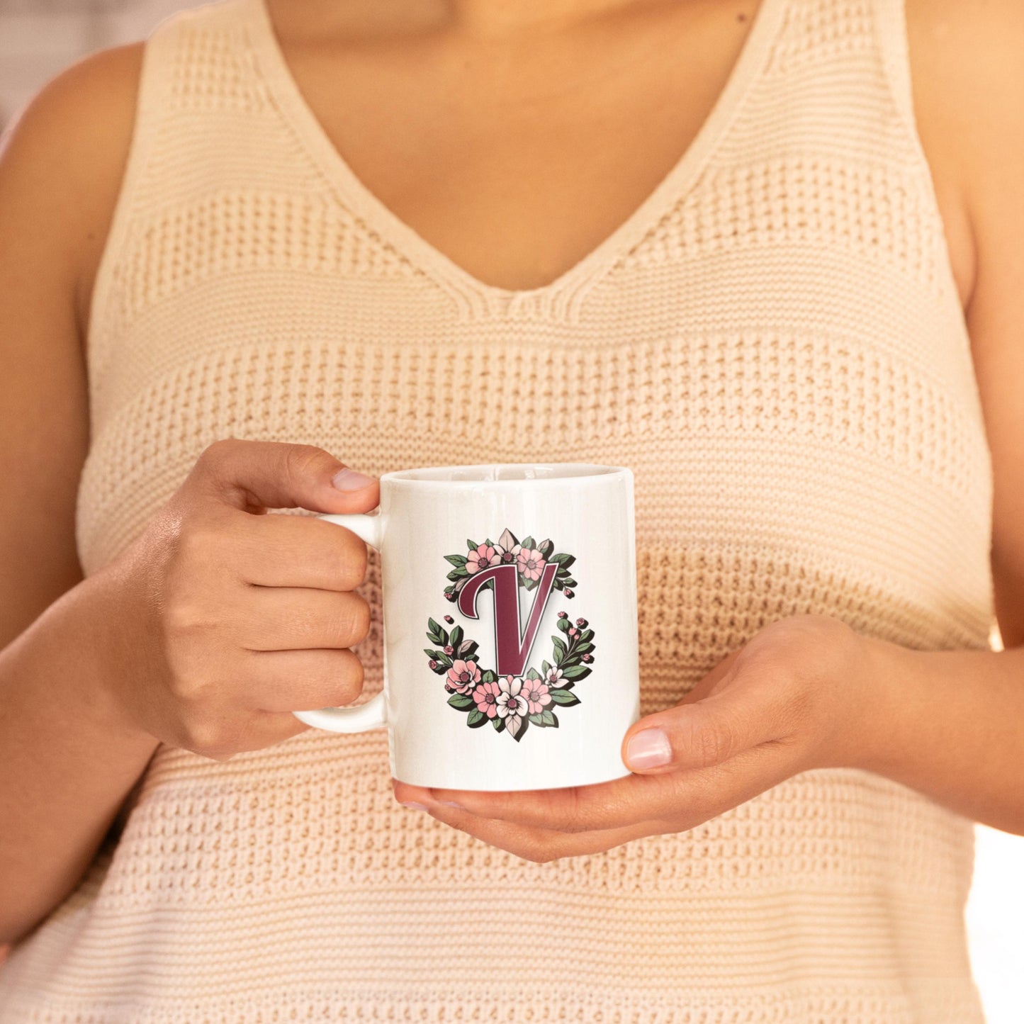 Personalized Monogram Ceramic Mug for Her from Lewey's Merch