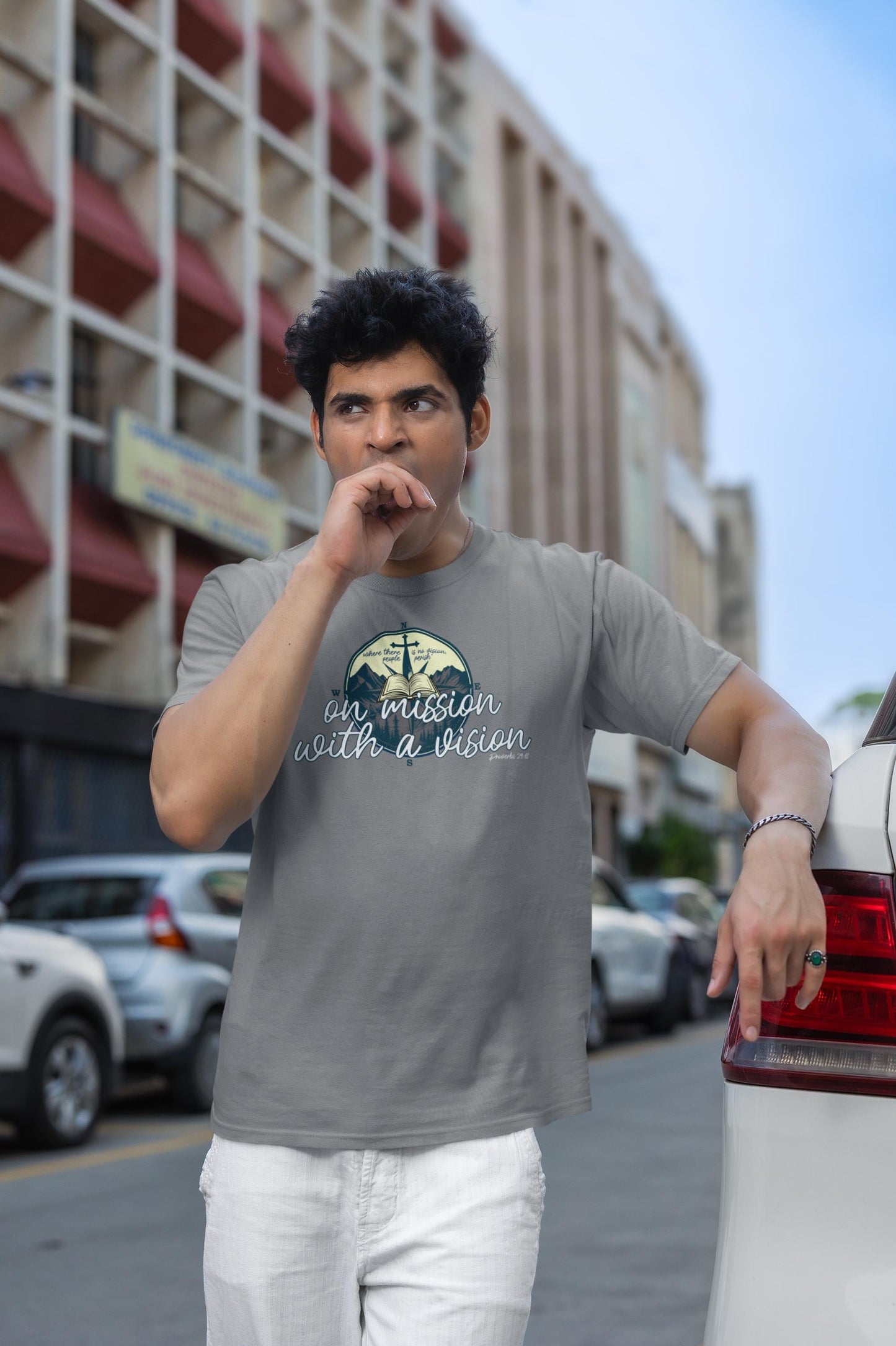 On Mission With a Vision Christian T-shirt from Lewey’s Merch
