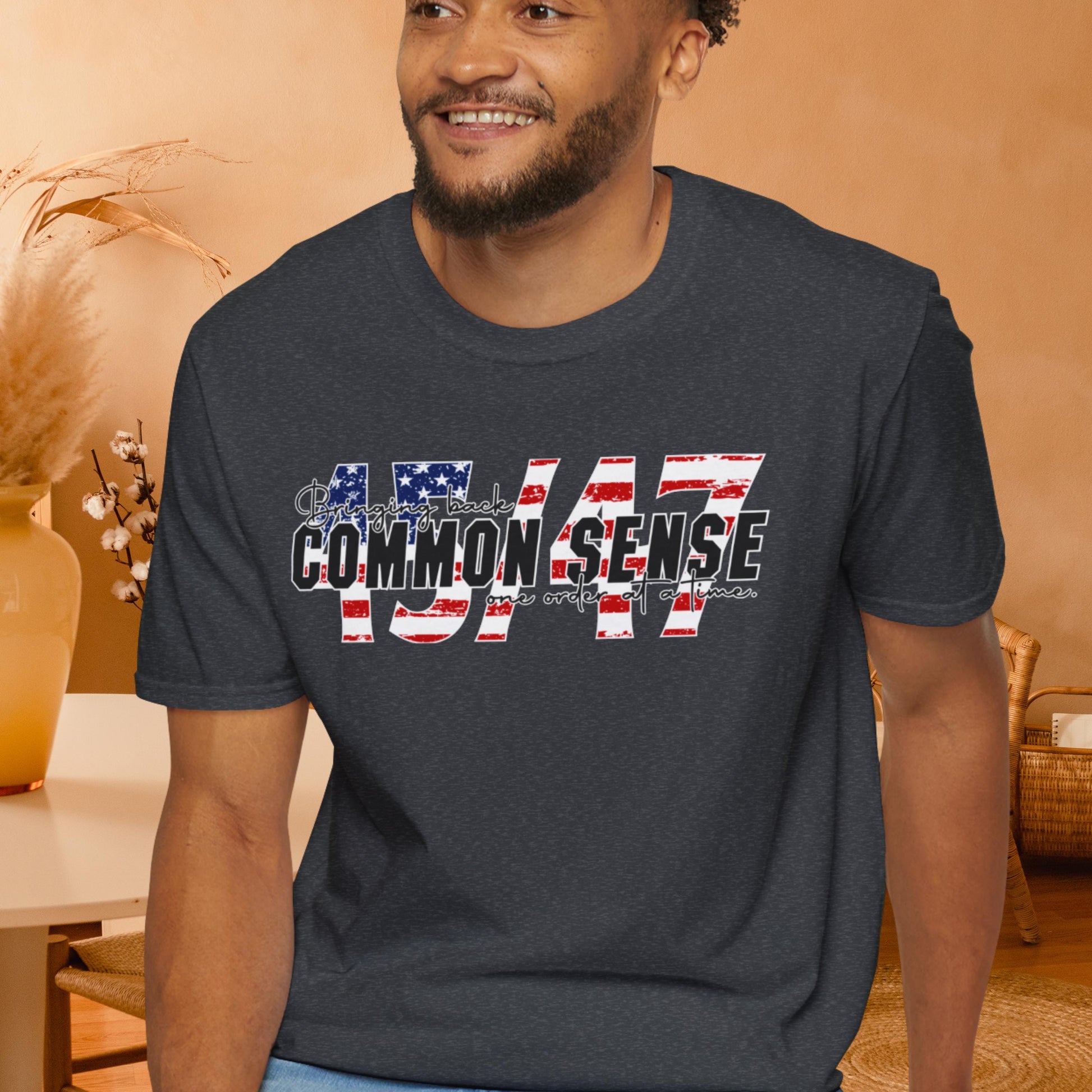 45/47 Common Sense Patriotic USA T-Shirt from Lewey's Merch