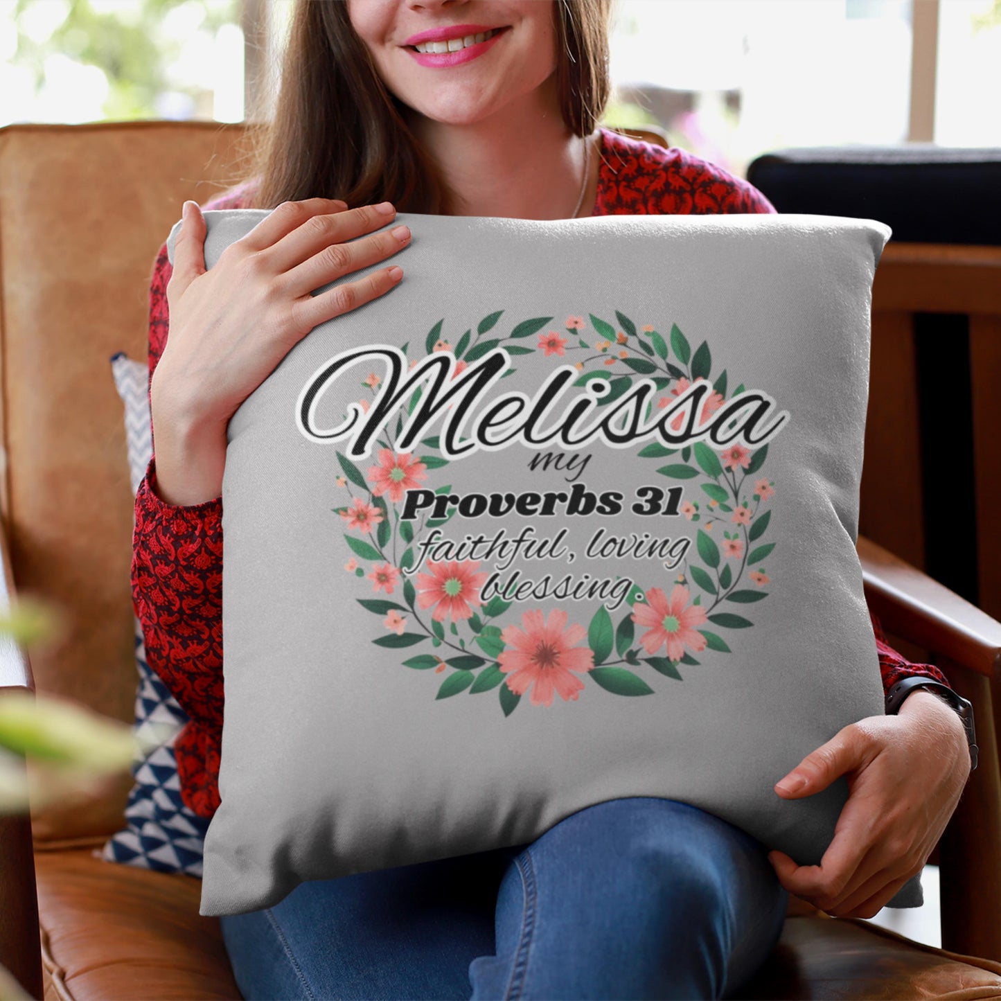 Inspirational Proverbs 31 Woman Pillow from Lewey's Merch