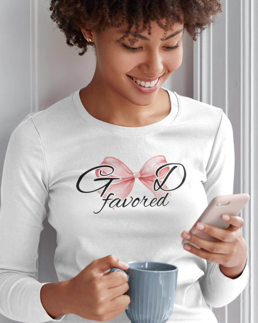 God Favored Christian long sleeve shirt from Lewey’s Merch
