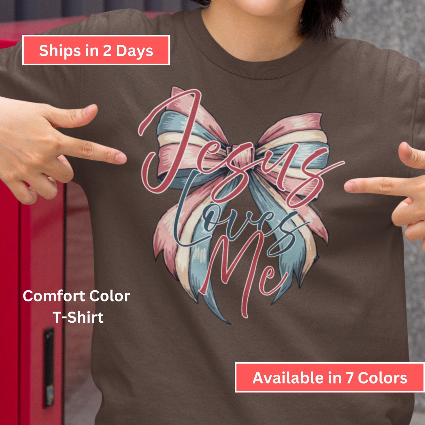 Jesus Loves Me Comfort Colors Christian Shirt from Lewey’s Merch