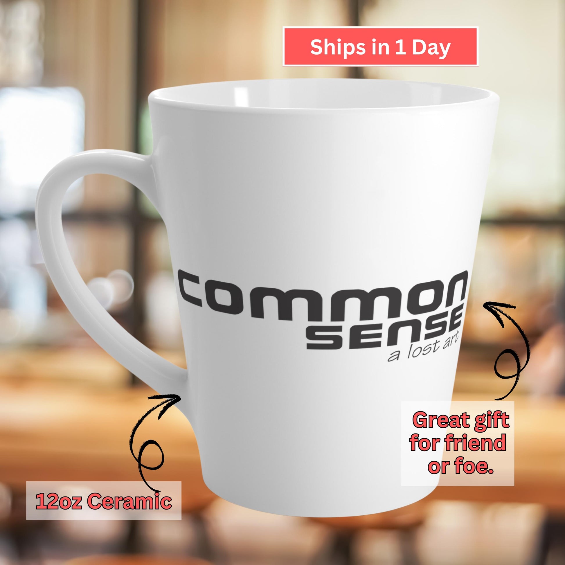 Common Sense Is a Lost Art Funny Mug from Lewey's Merch