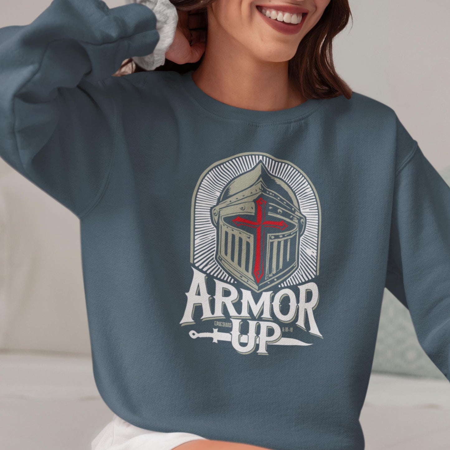 Armor Up Ephesians 6 Christian Sweatshirt from Lewey’s Merch