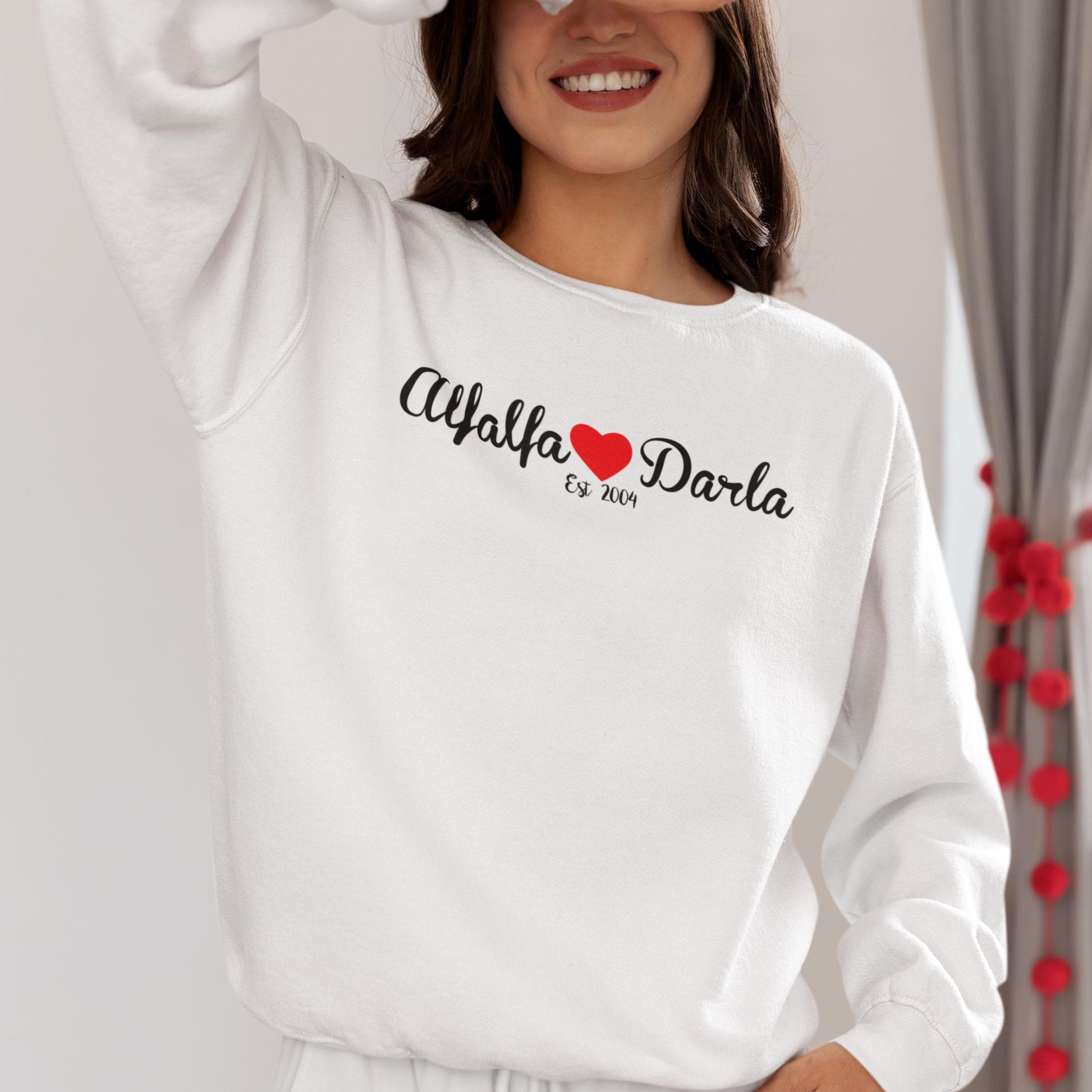 Personalized Darla and Alfalfa Quote Sweatshirt from Lewey's Merch