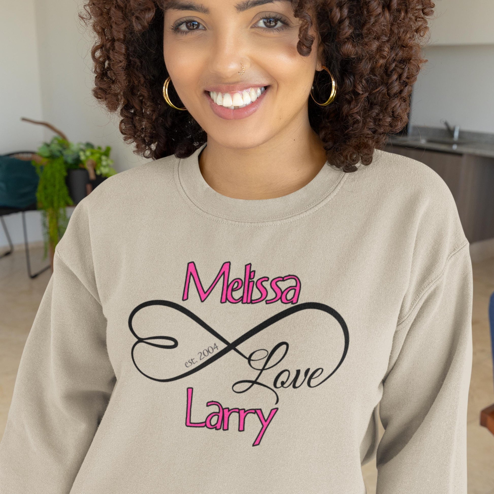 Personalized Infinity Symbol Sweatshirt from Lewey's Merch