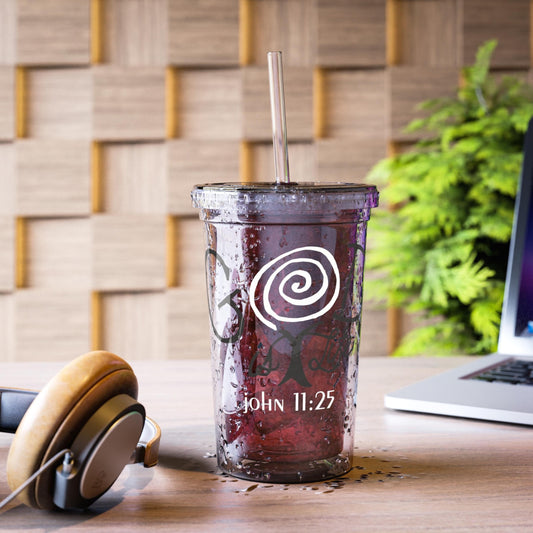God Is Life John 11:25 Christian Tumbler from Lewey's Merch