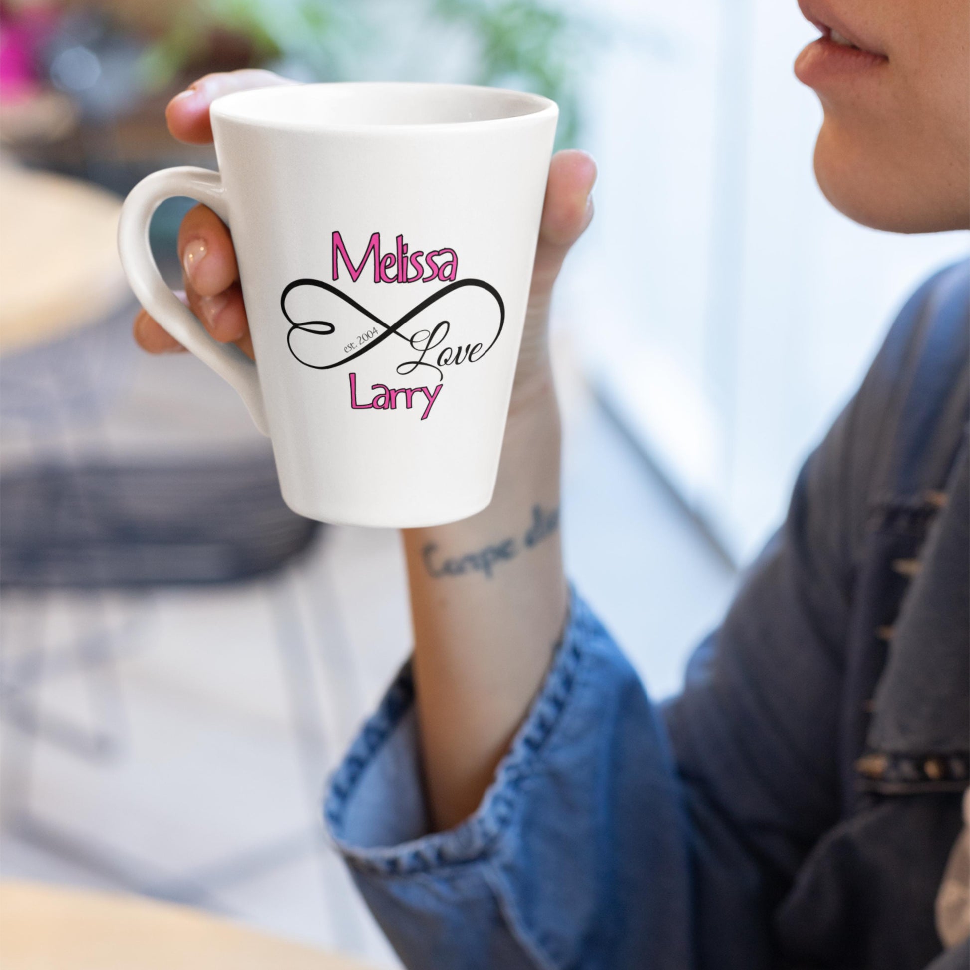 Personalized Infinity Love Anniversary Mug from Lewey's Merch