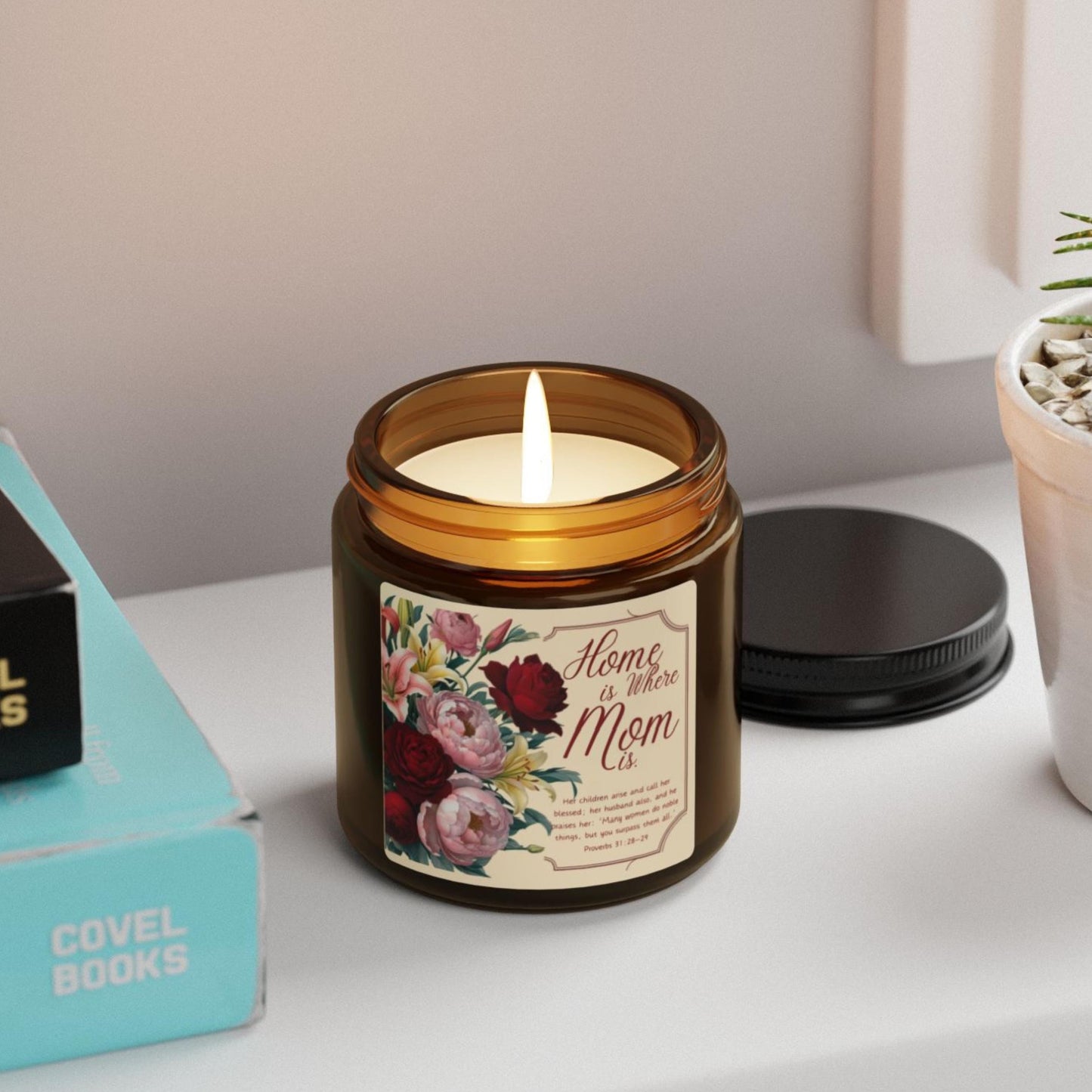 Home Is Where Mom Is Christian Candle from Lewey's Merch