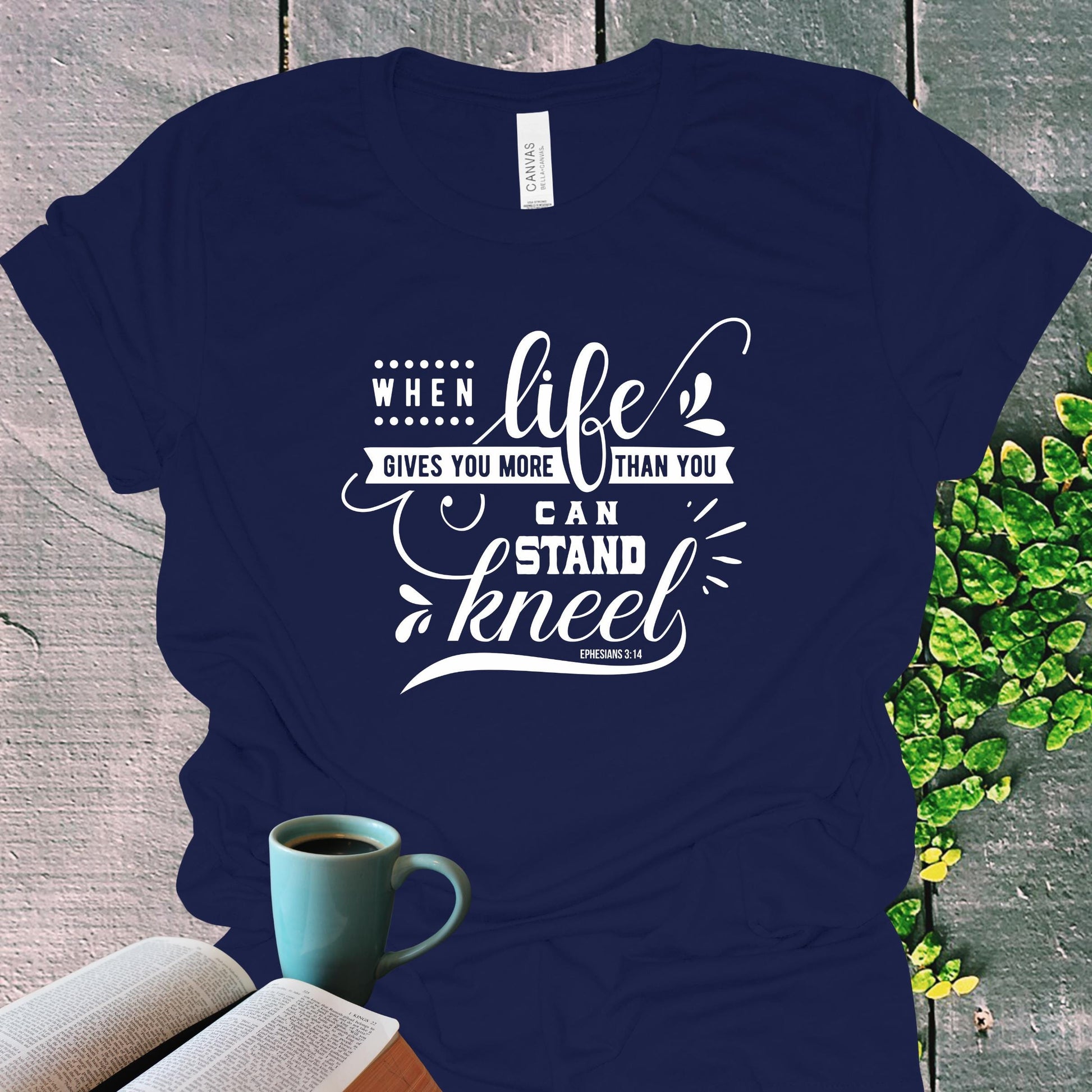 Ephesians 3:14 Prayer Christian T-Shirt from Lewey’s Merch