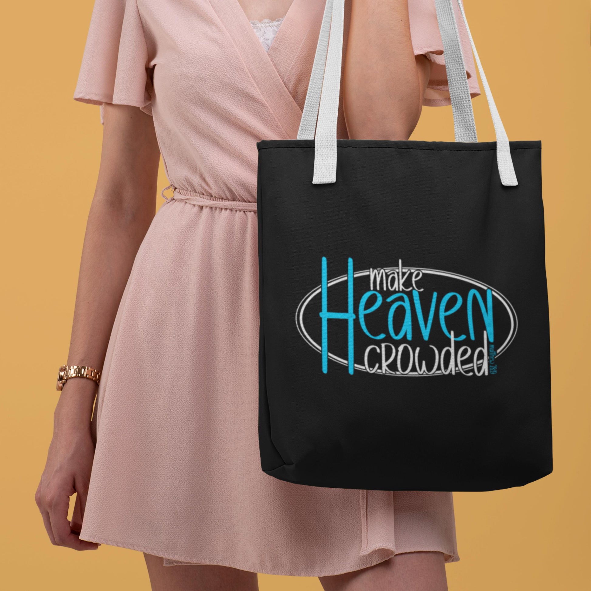 Make Heaven Crowded Christian tote bag from Lewey’s Merch