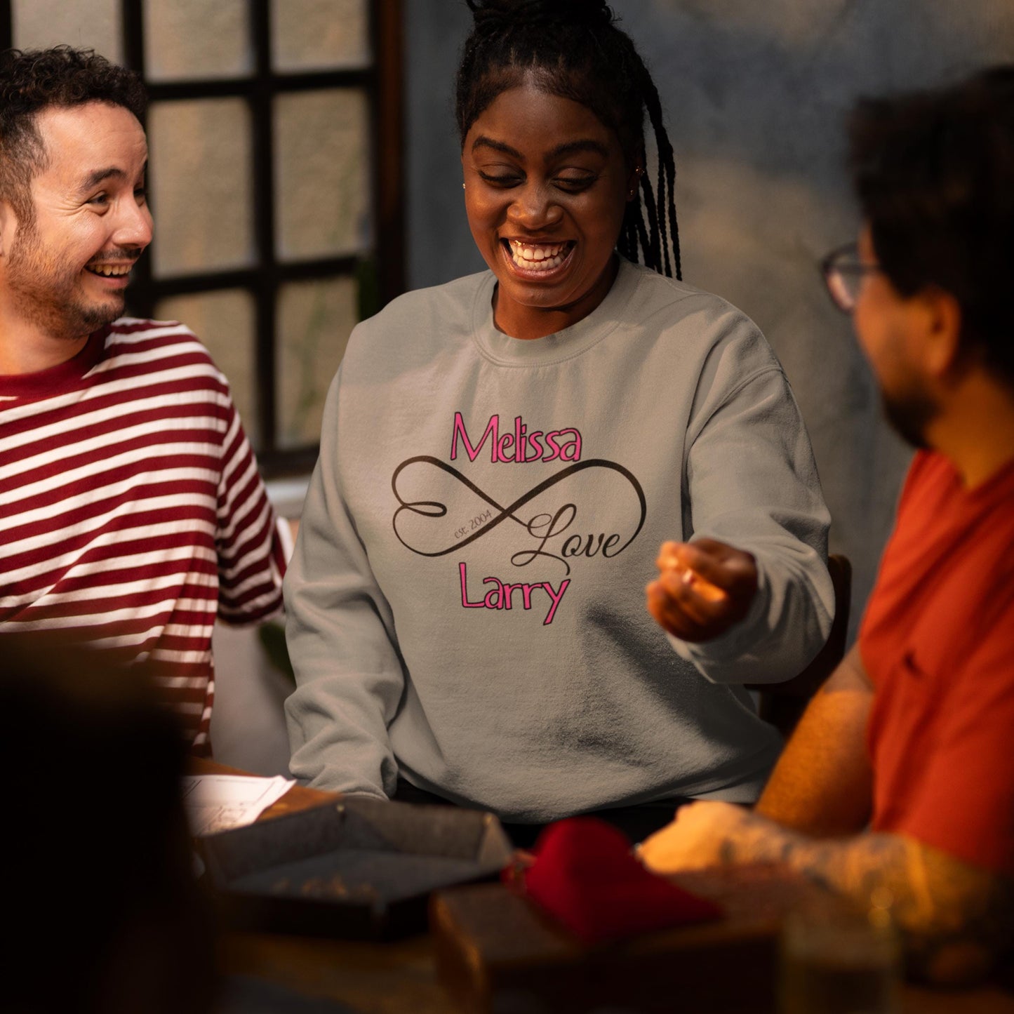 Personalized Infinity Symbol Sweatshirt from Lewey's Merch