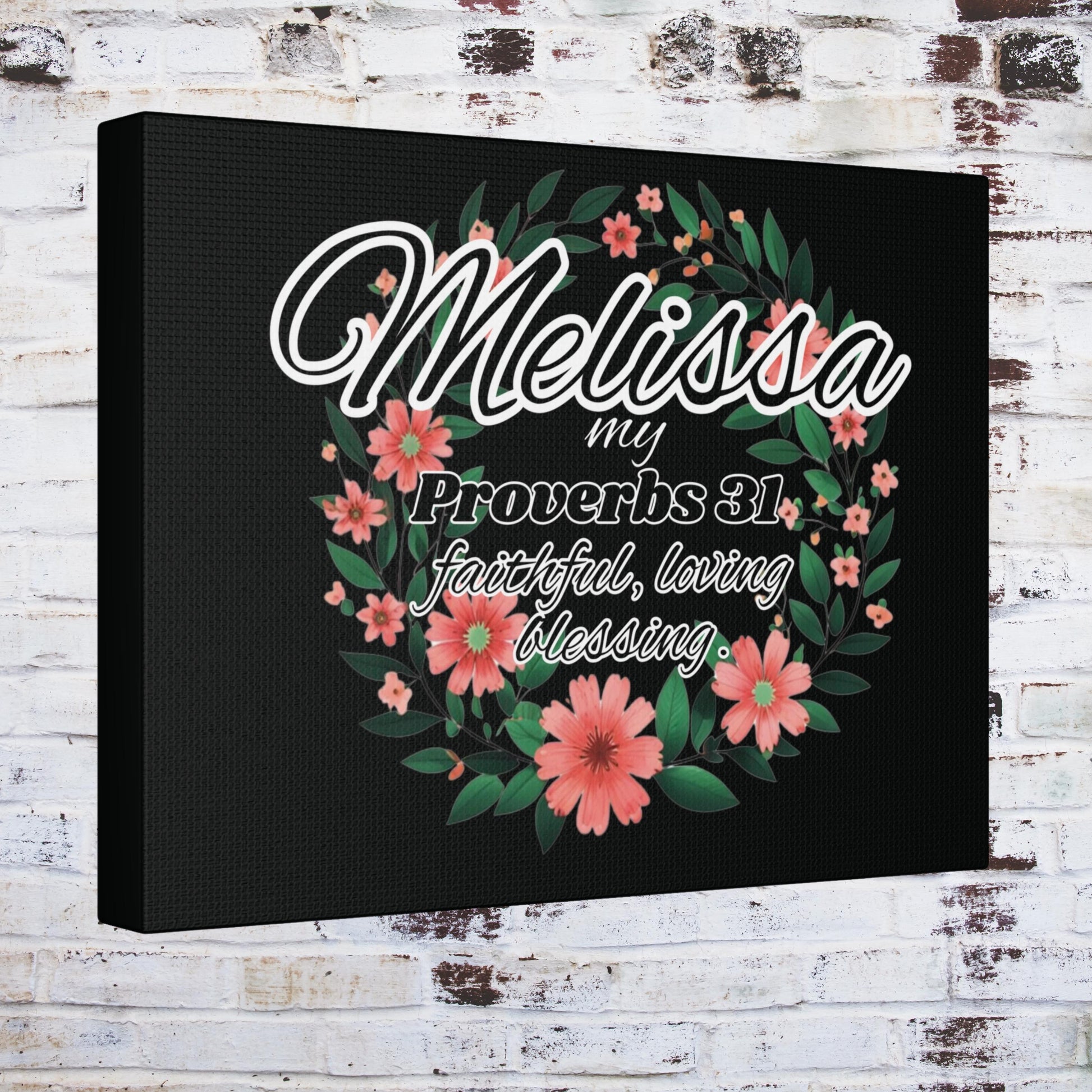 Proverbs 31 Personalized Canvas Wall Art from Lewey's Merch