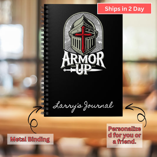 Armor Up Personalized Christian Journal from Lewey's Merch