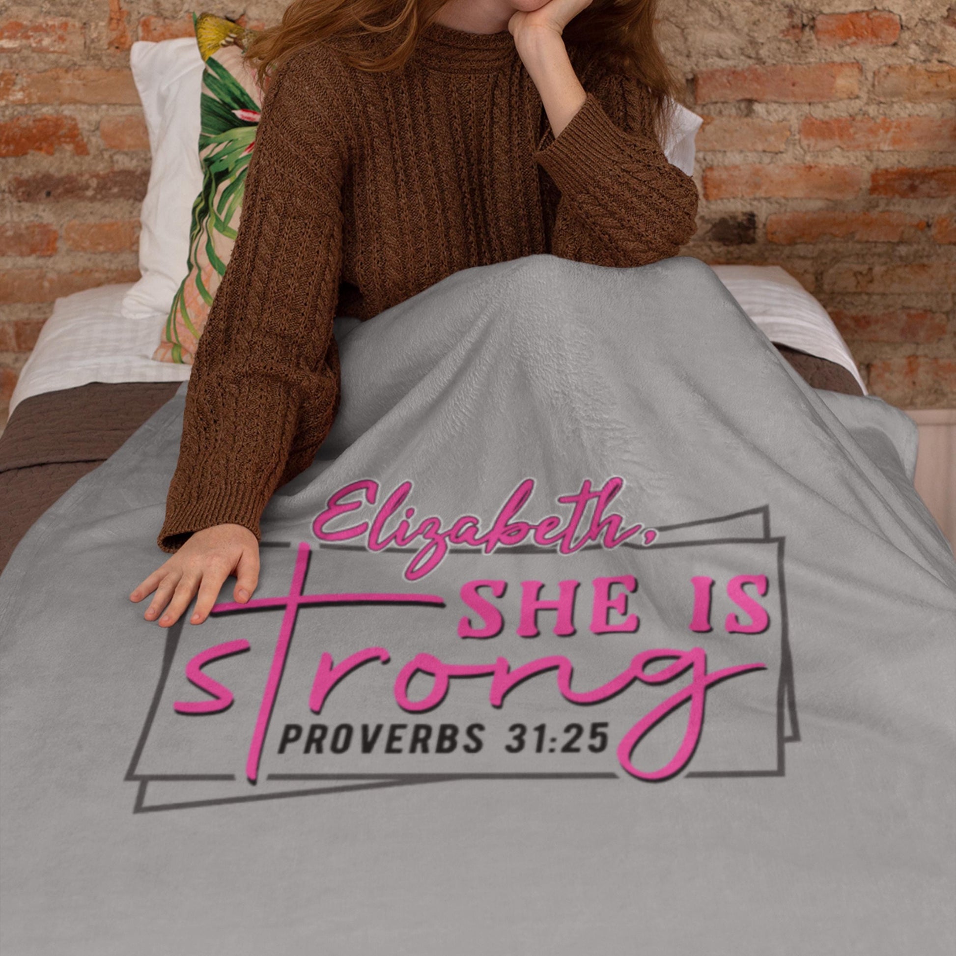 Personalized Proverbs 31 Christian Blanket from Lewey's Merch