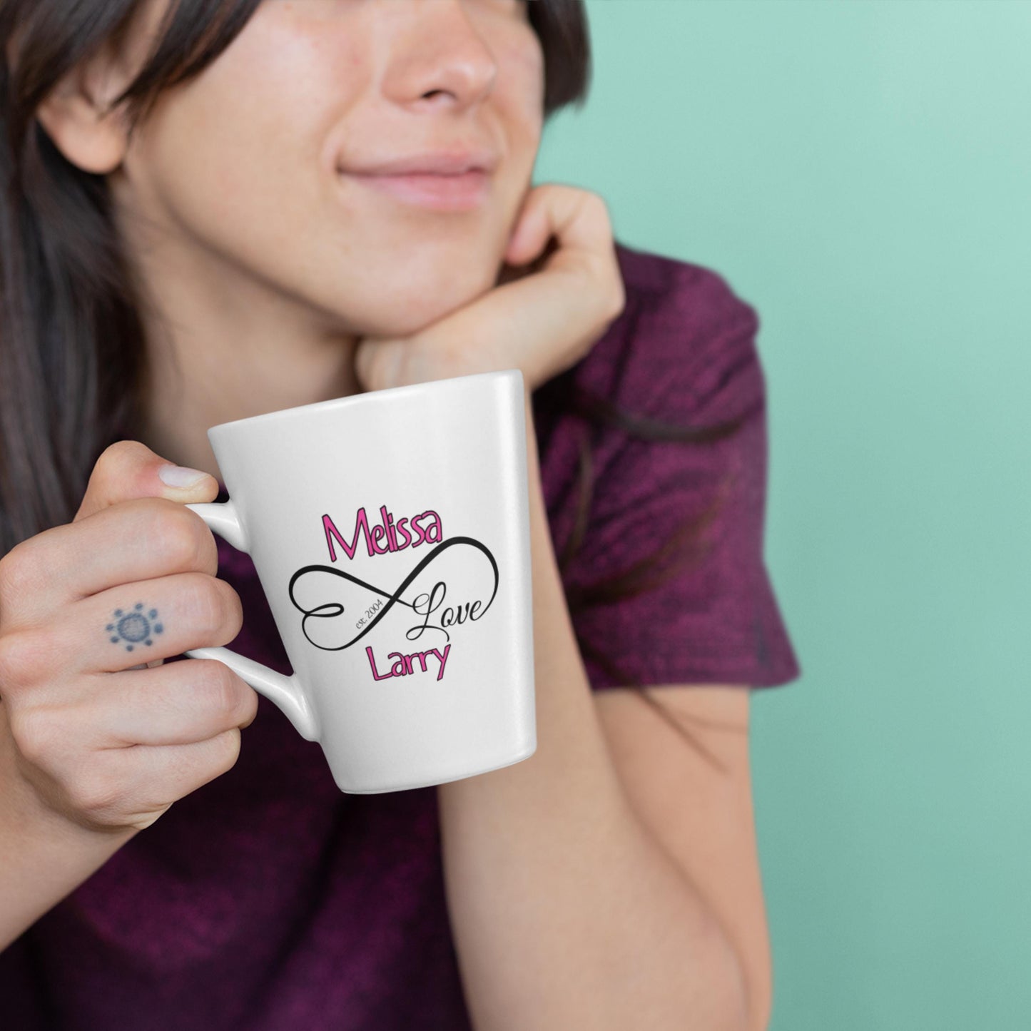 Personalized Infinity Love Anniversary Mug from Lewey's Merch