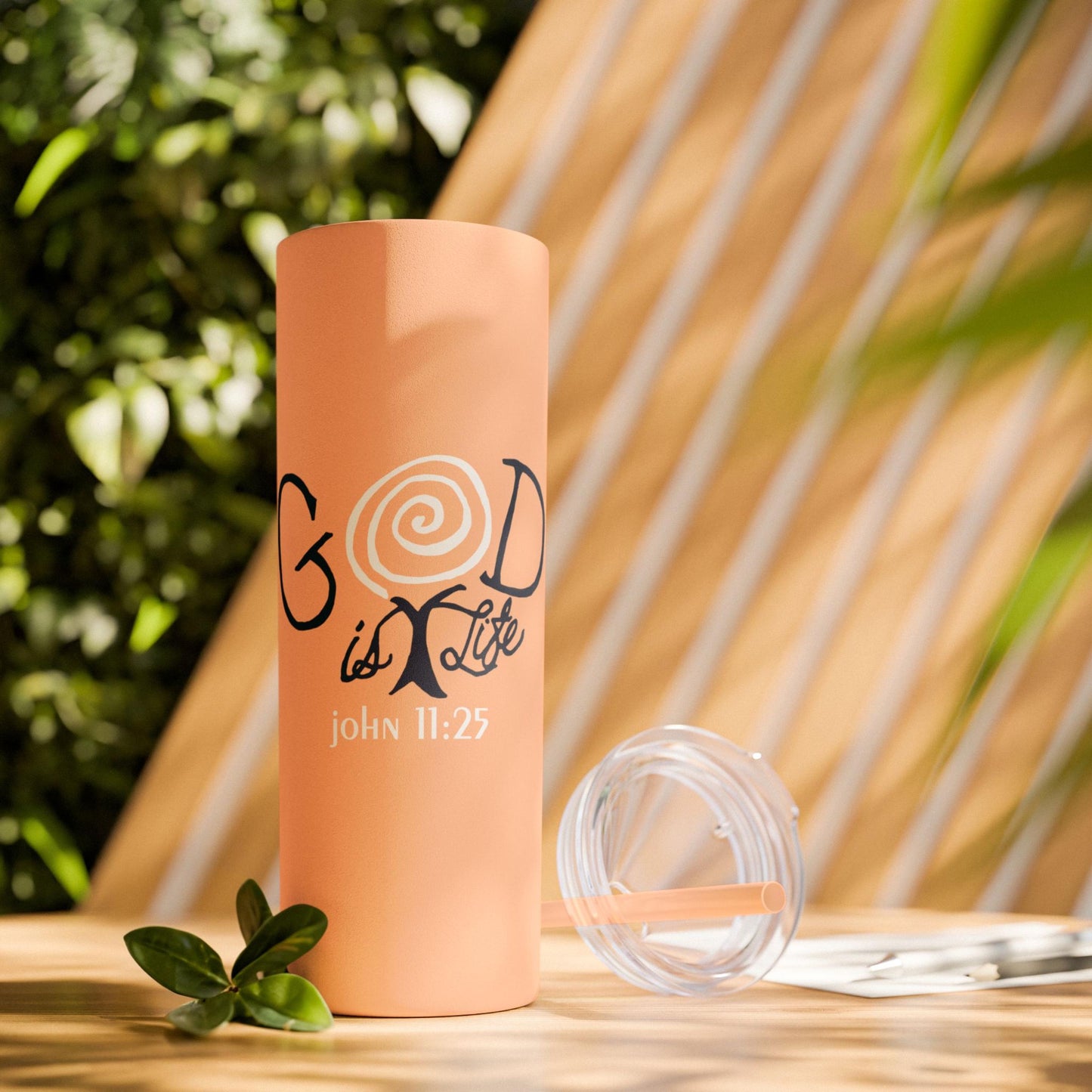 Inspirational Christian 20oz Skinny Tumbler from Lewey's Merch