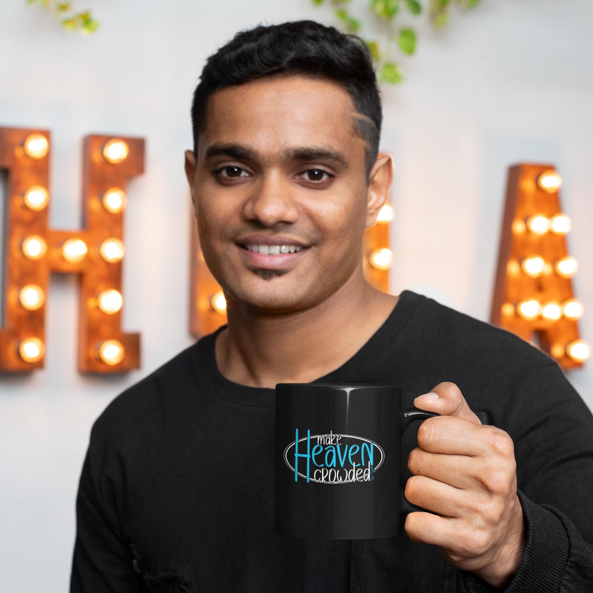 Make Heaven Crowded Christian Coffee Mug from Lewey's Merch