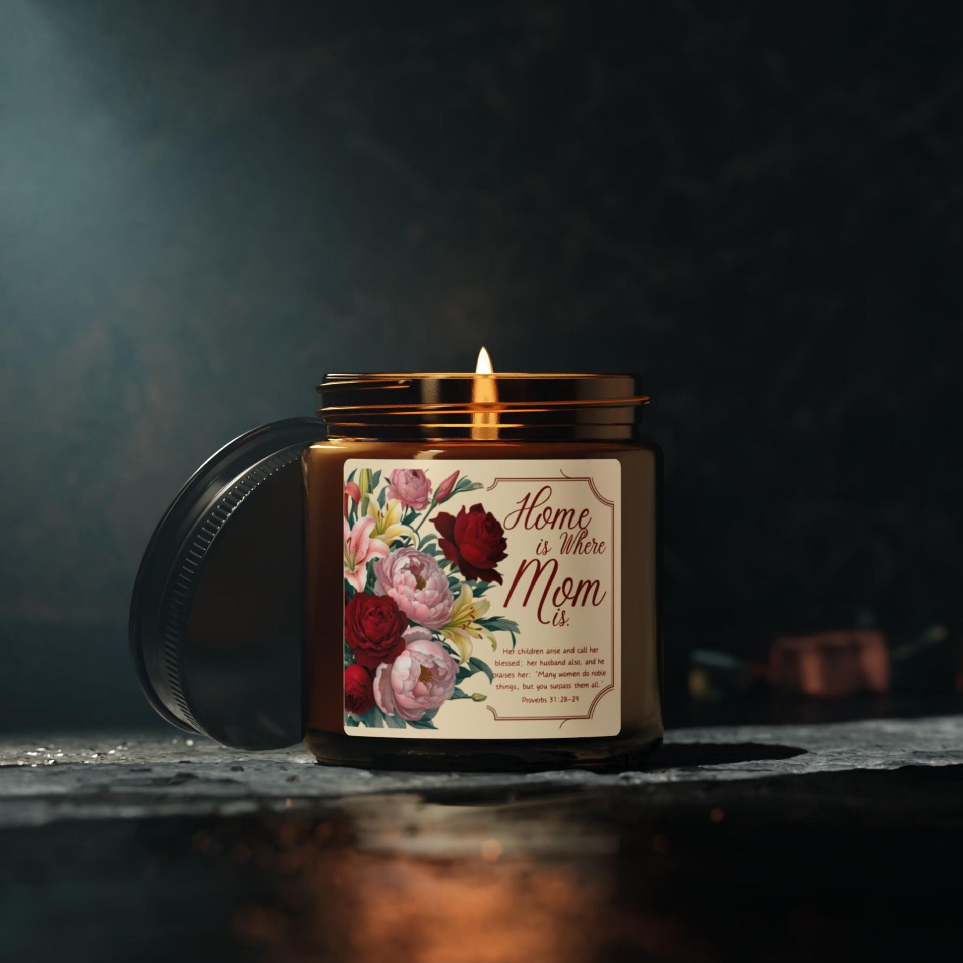 Home Is Where Mom Is Christian Candle from Lewey's Merch