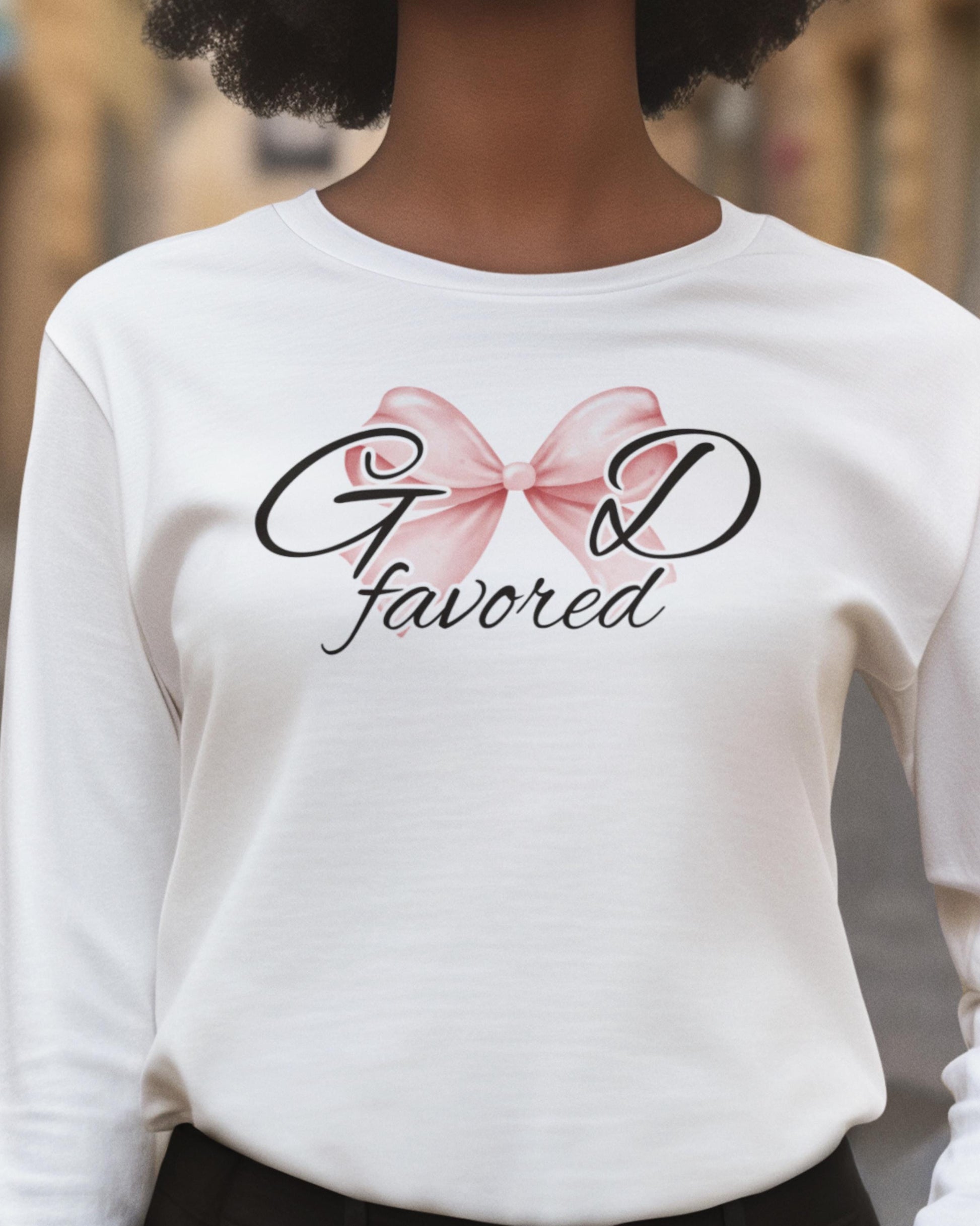 God Favored Christian long sleeve shirt from Lewey’s Merch