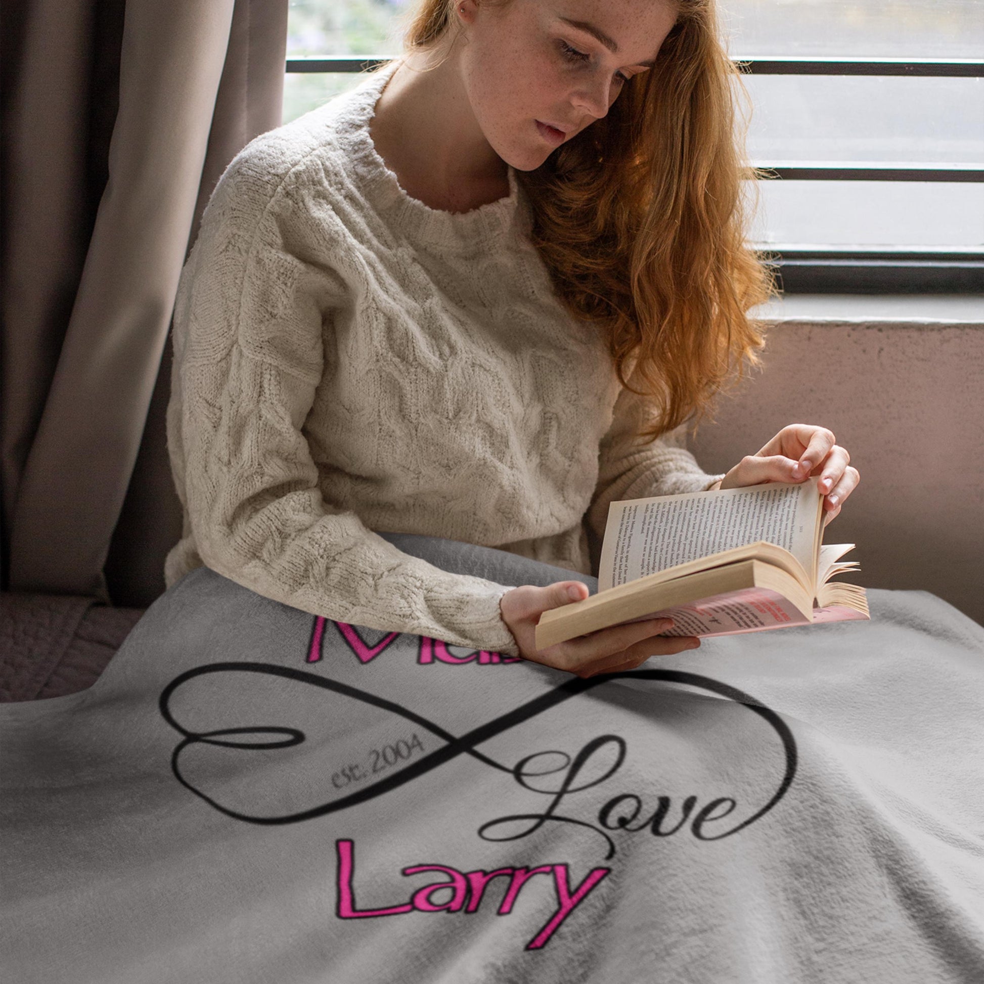 Custom Infinity Sherpa Blanket for Couples from Lewey's Merch
