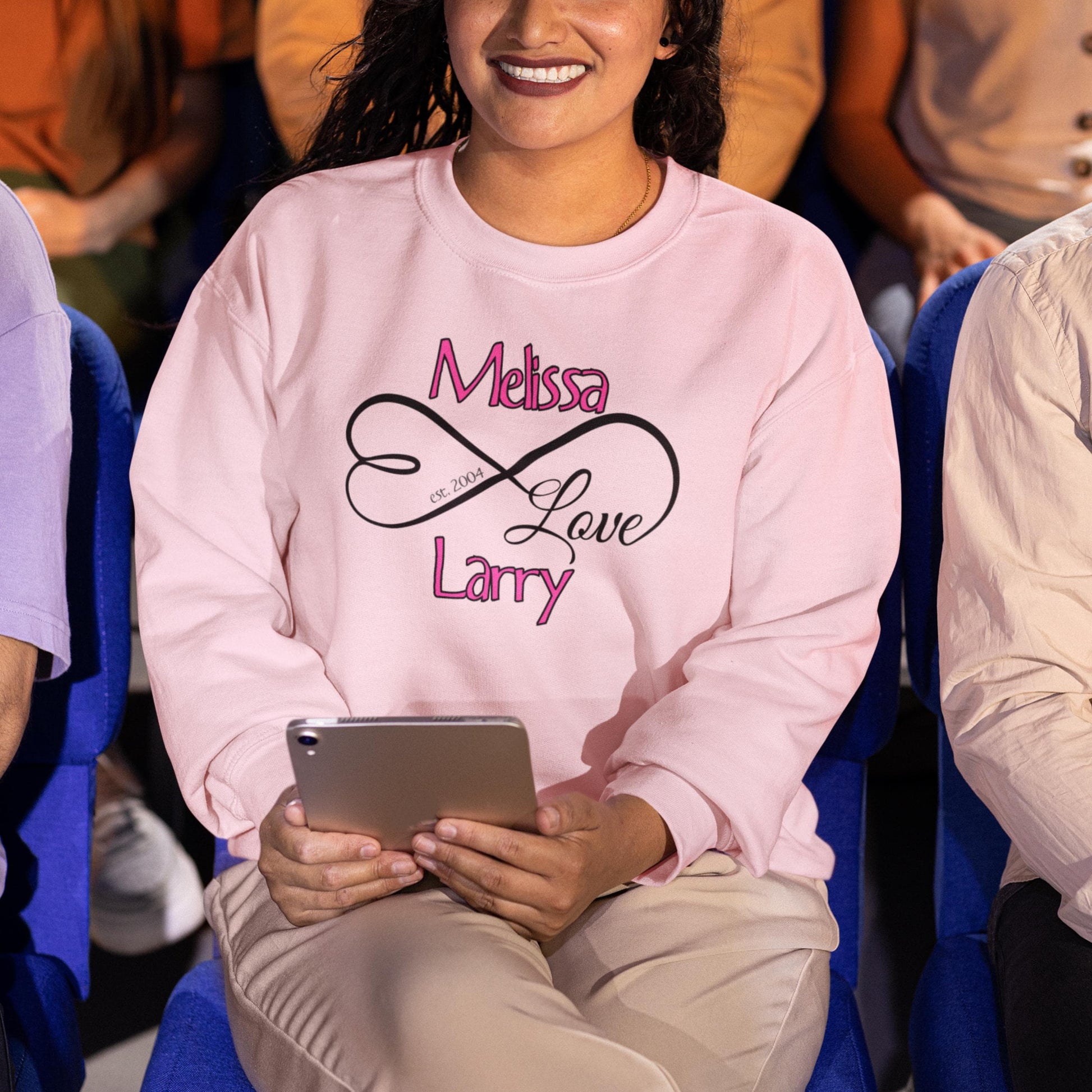 Personalized Infinity Symbol Sweatshirt from Lewey's Merch