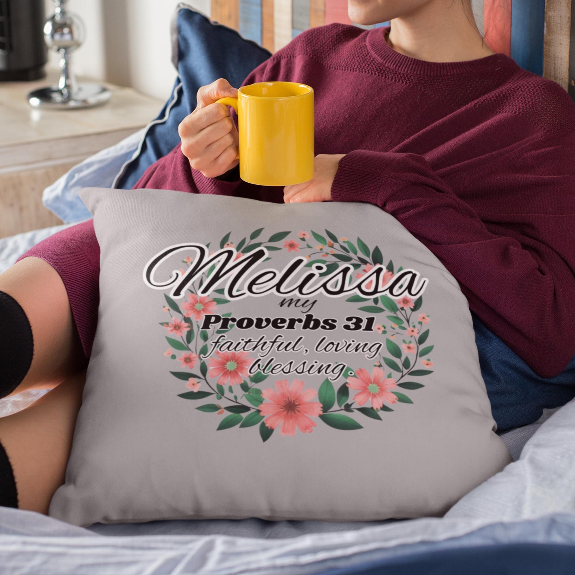 Inspirational Proverbs 31 Woman Pillow from Lewey's Merch