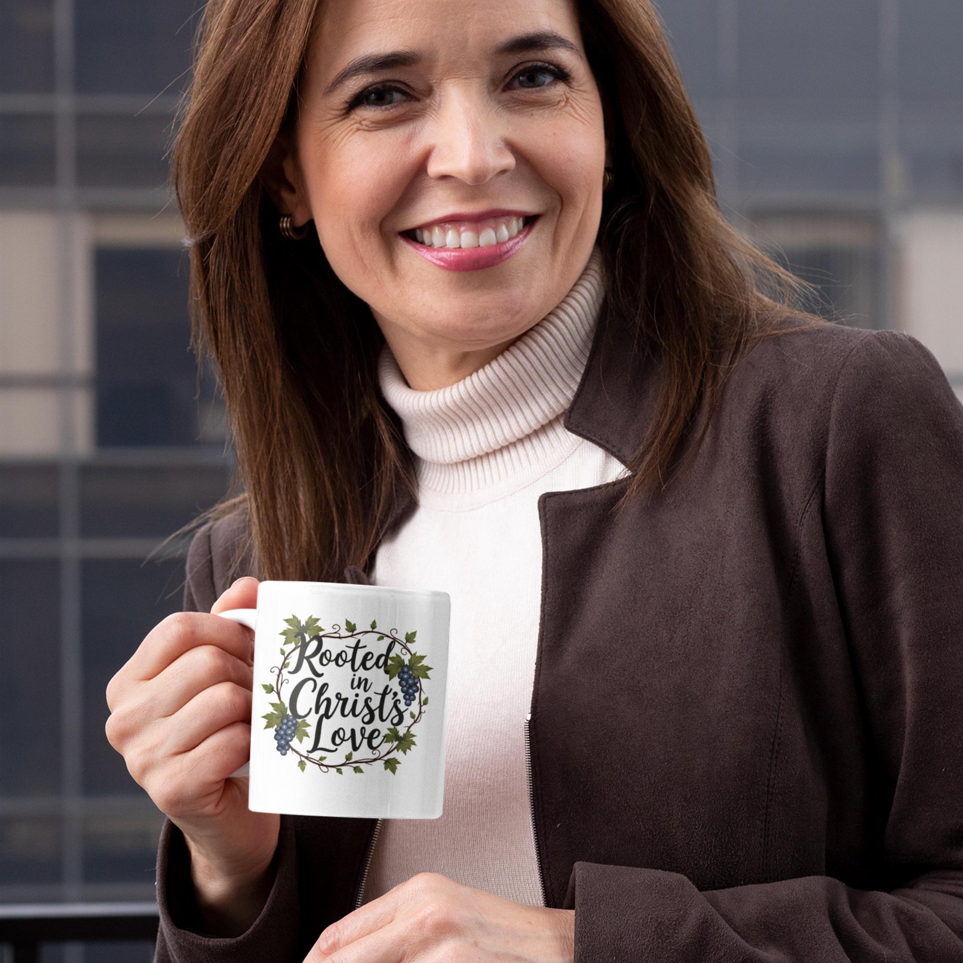 Rooted in Christ's Love Christian Mug from Lewey's Merch