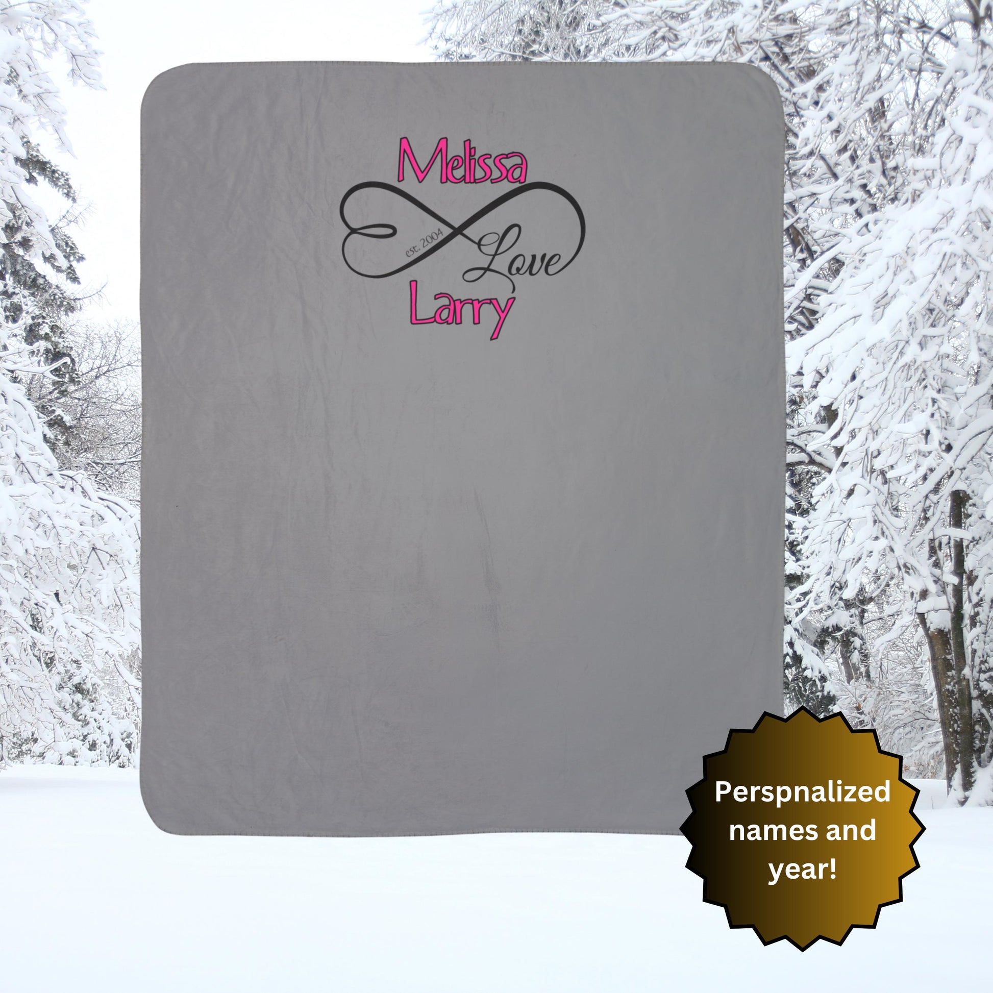 Custom Infinity Sherpa Blanket for Couples from Lewey's Merch