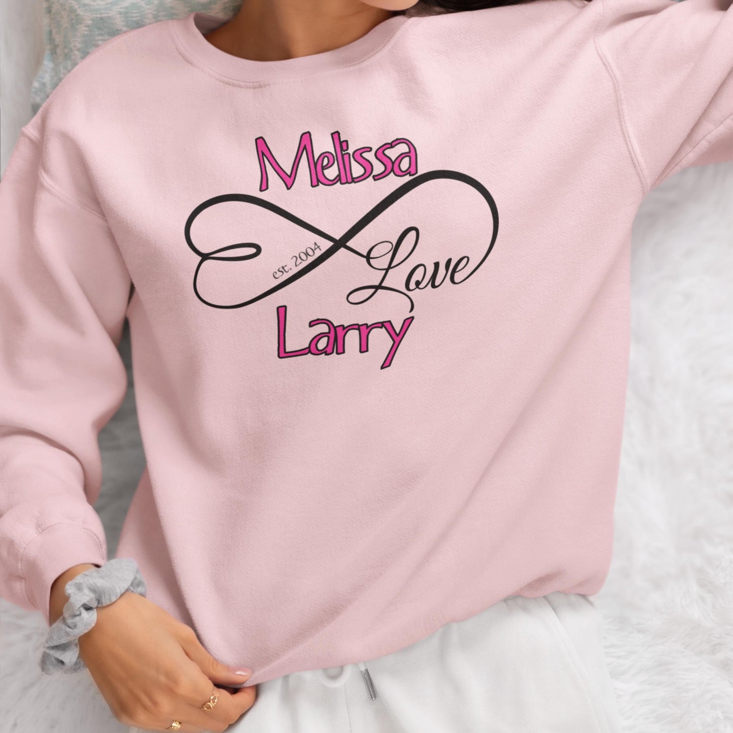 Personalized Infinity Symbol Sweatshirt from Lewey's Merch