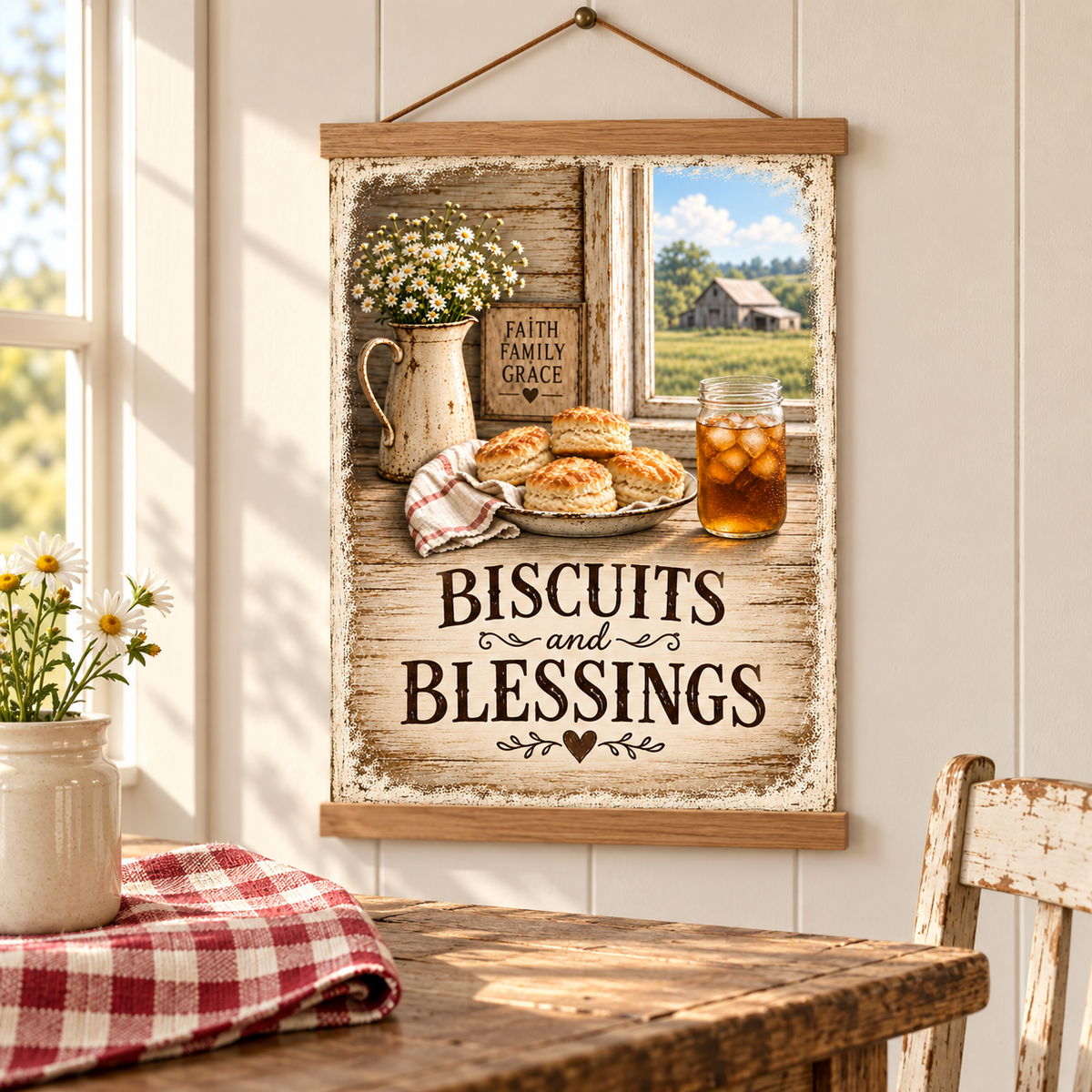 Biscuits and Blessings Printable Farmhouse Kitchen Wall Art