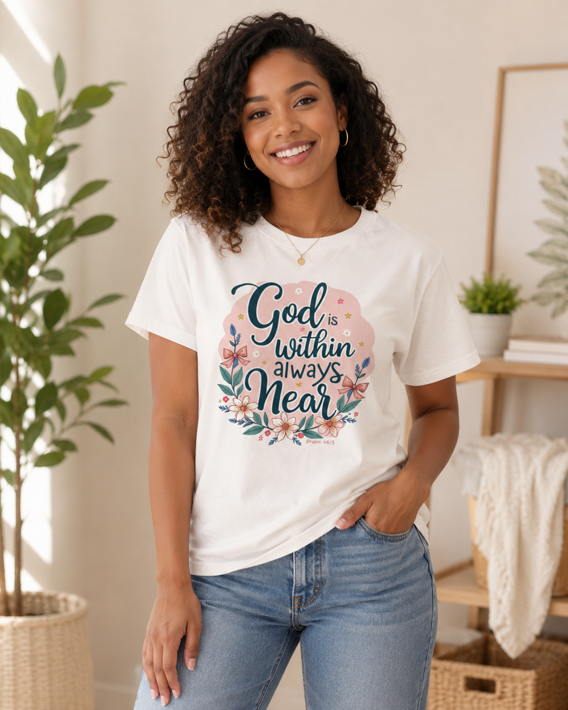 God Is Within, Always Near Christian T-Shirt